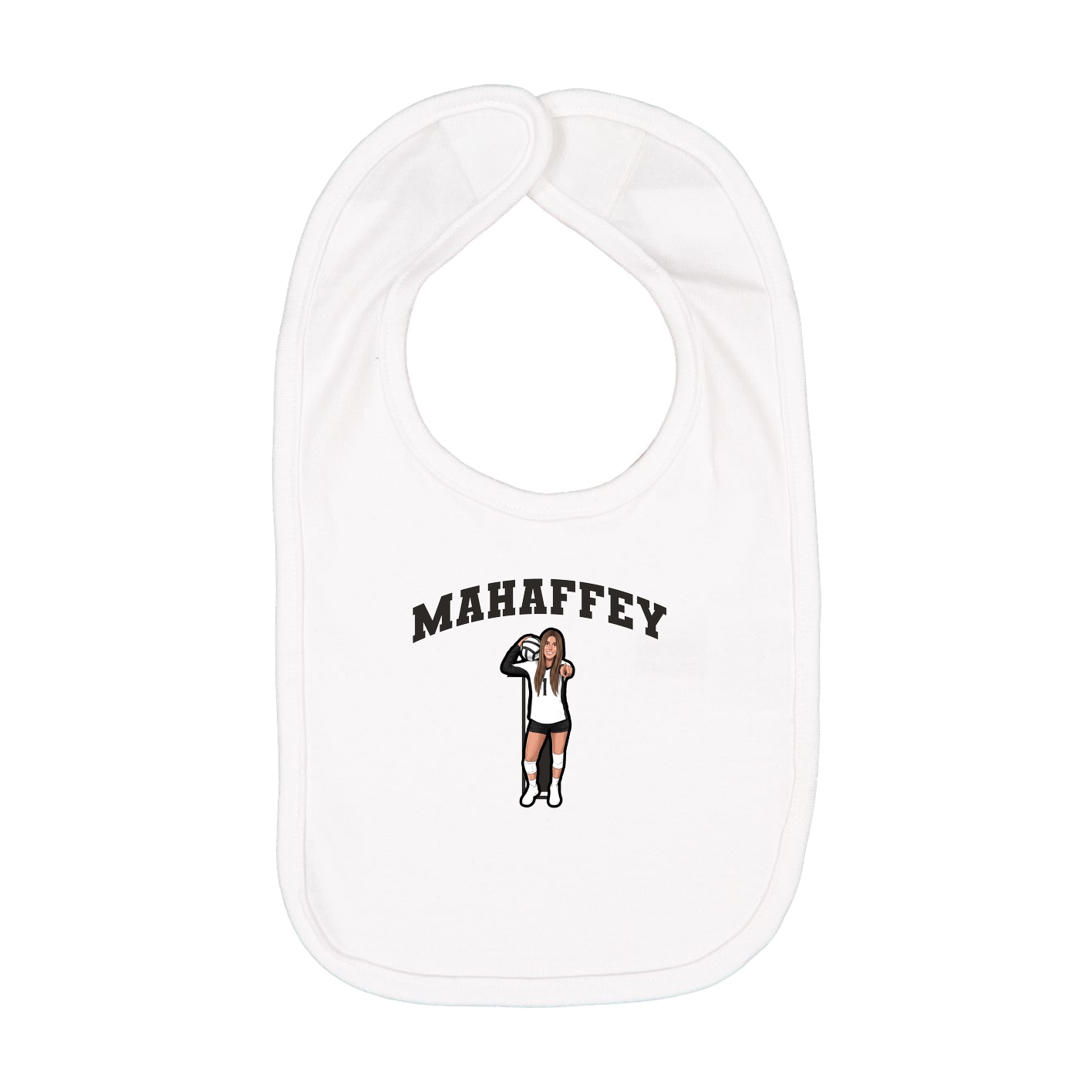 Infant Bib — Number in White