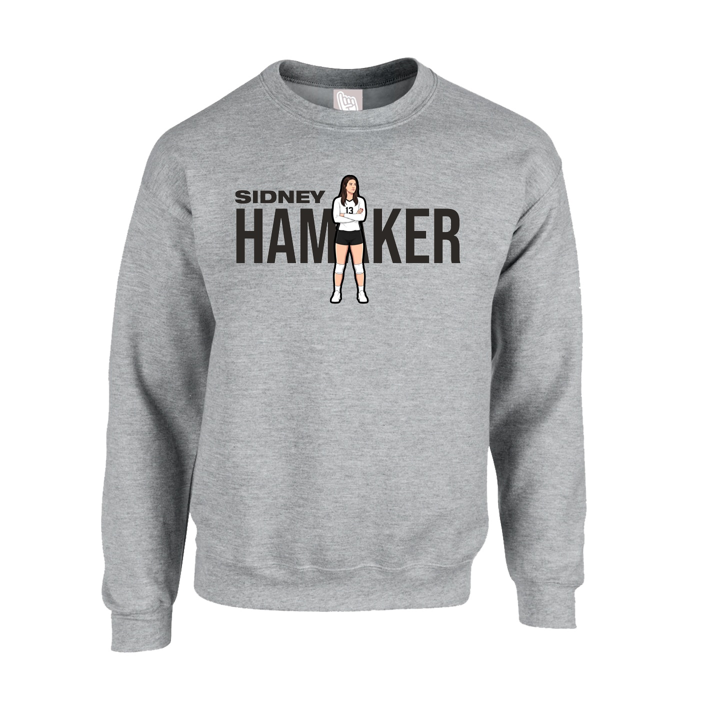 Fleece Crew — Player Name in Grey
