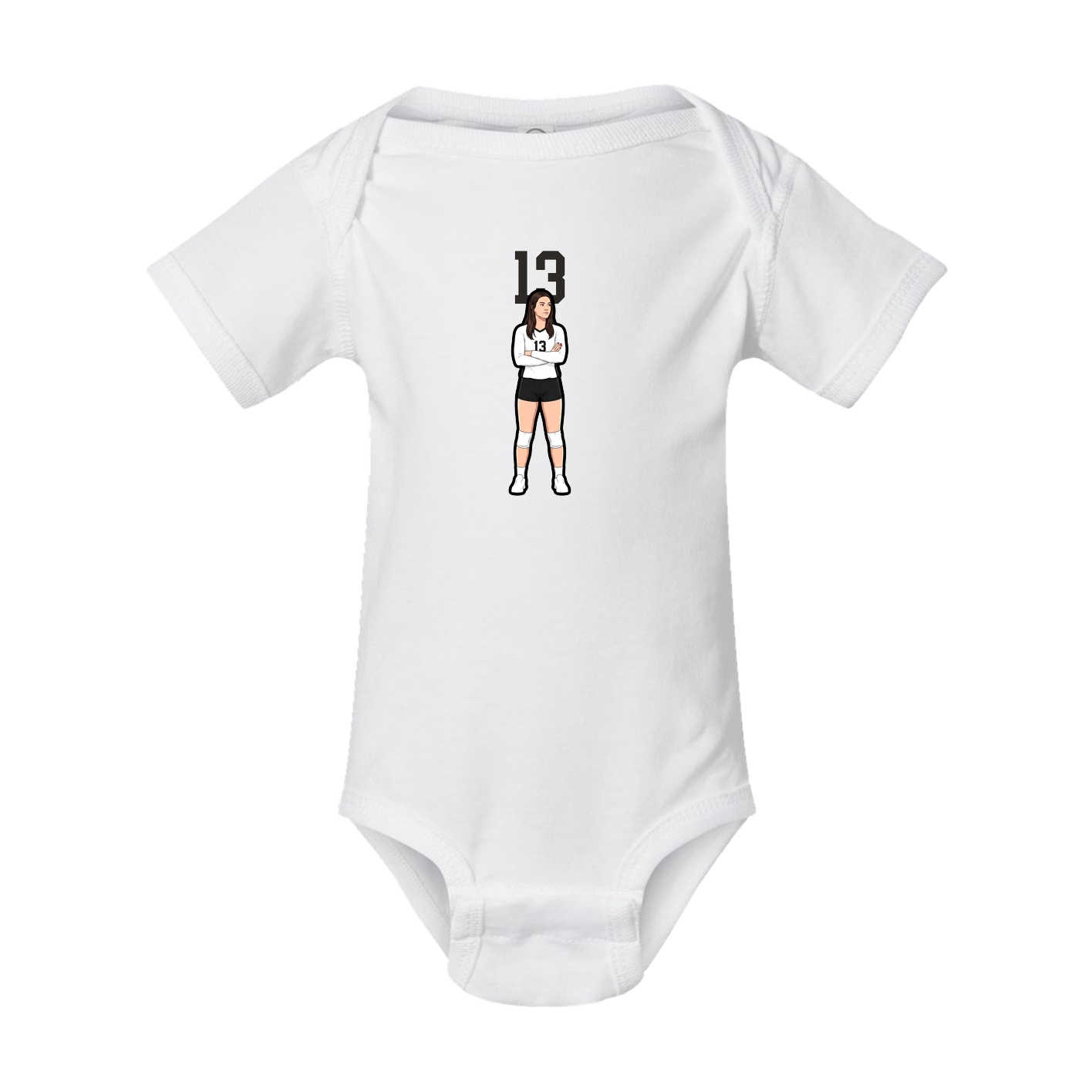 Baby Onesie — Number Top in White