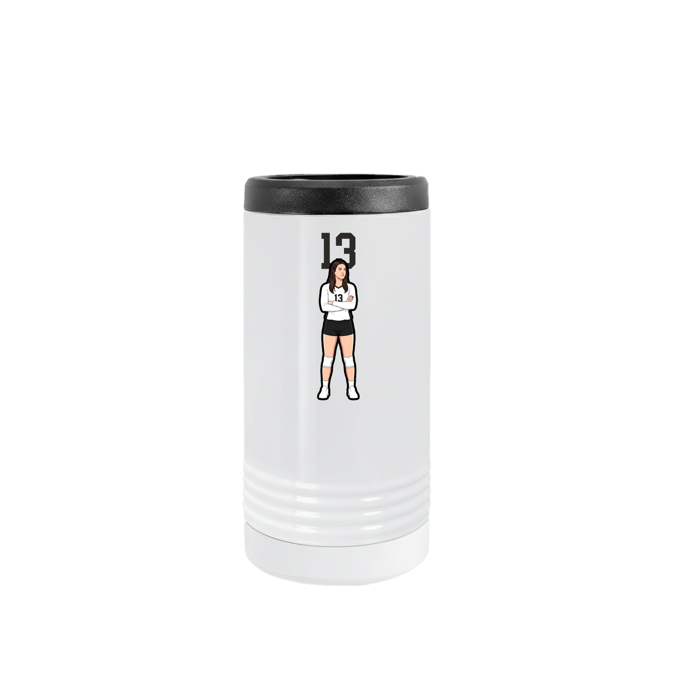 Slim Beverage Holder — Number Top in White