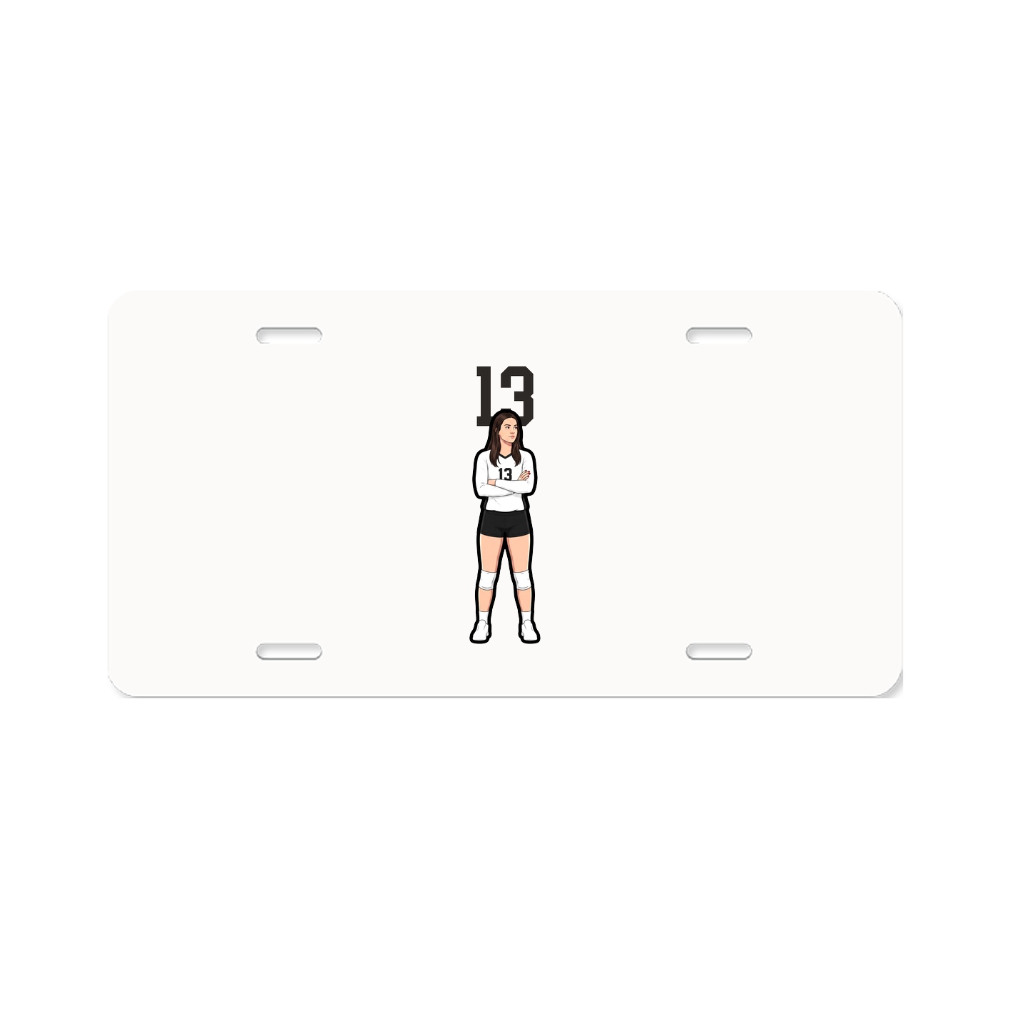 License Plate — Number Top in Classic