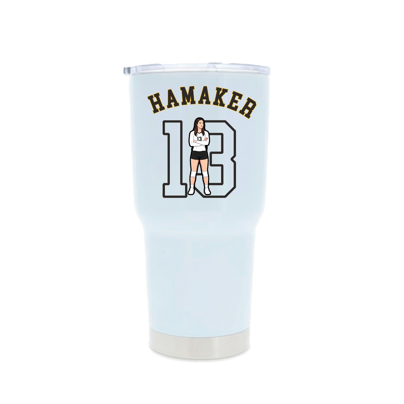 30oz Stainless Steel Tumbler — Shirsey Arch in White