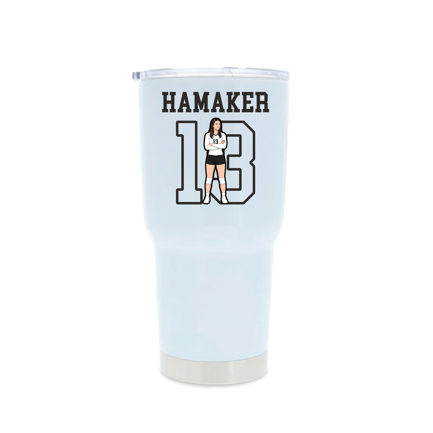 30oz Stainless Steel Tumbler — Shirsey in White