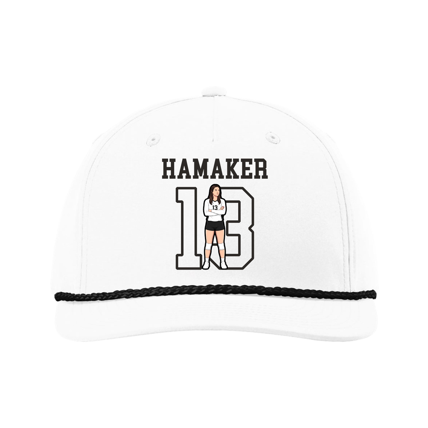 Five-Panel Classic Rope Cap — Shirsey in White