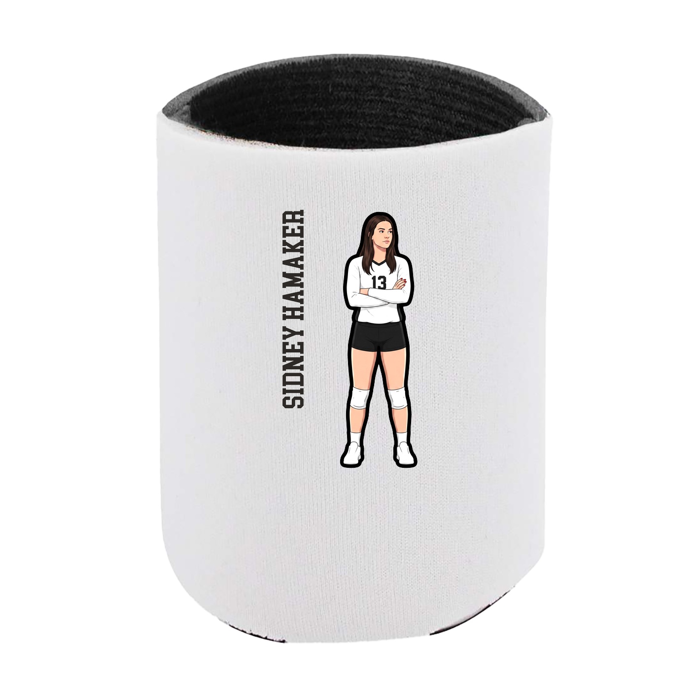 Can Holder — Name Vertical in White