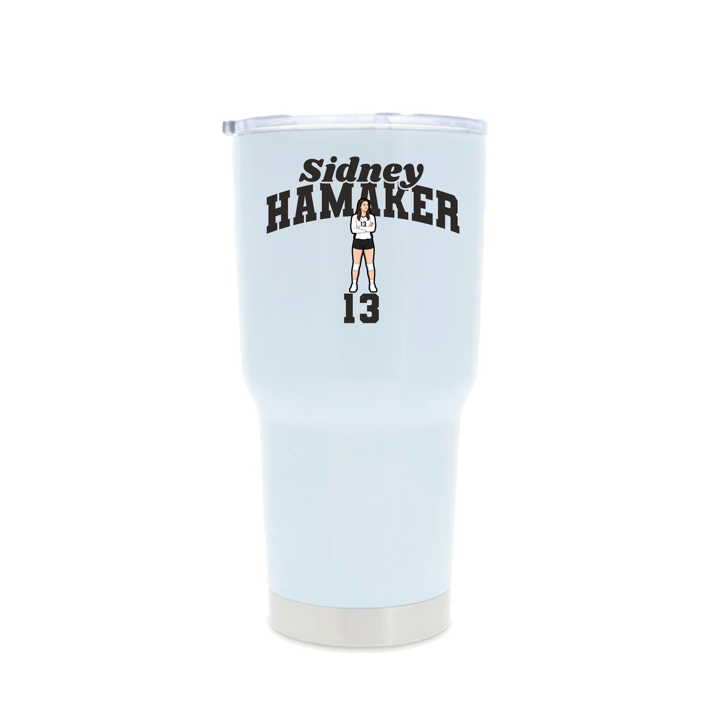 30oz Stainless Steel Tumbler — Signature Arch in White