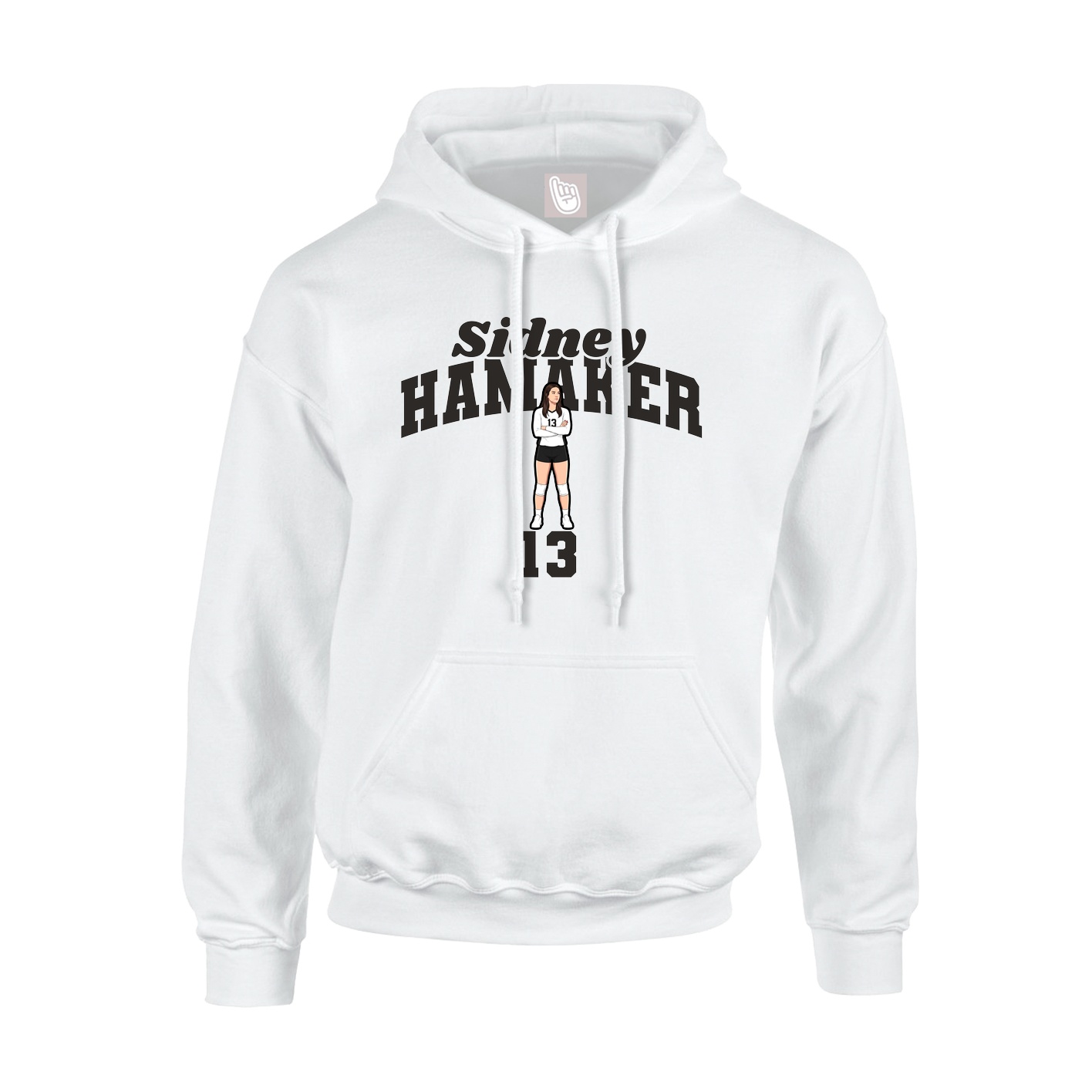 Hoodie — Signature Arch in White