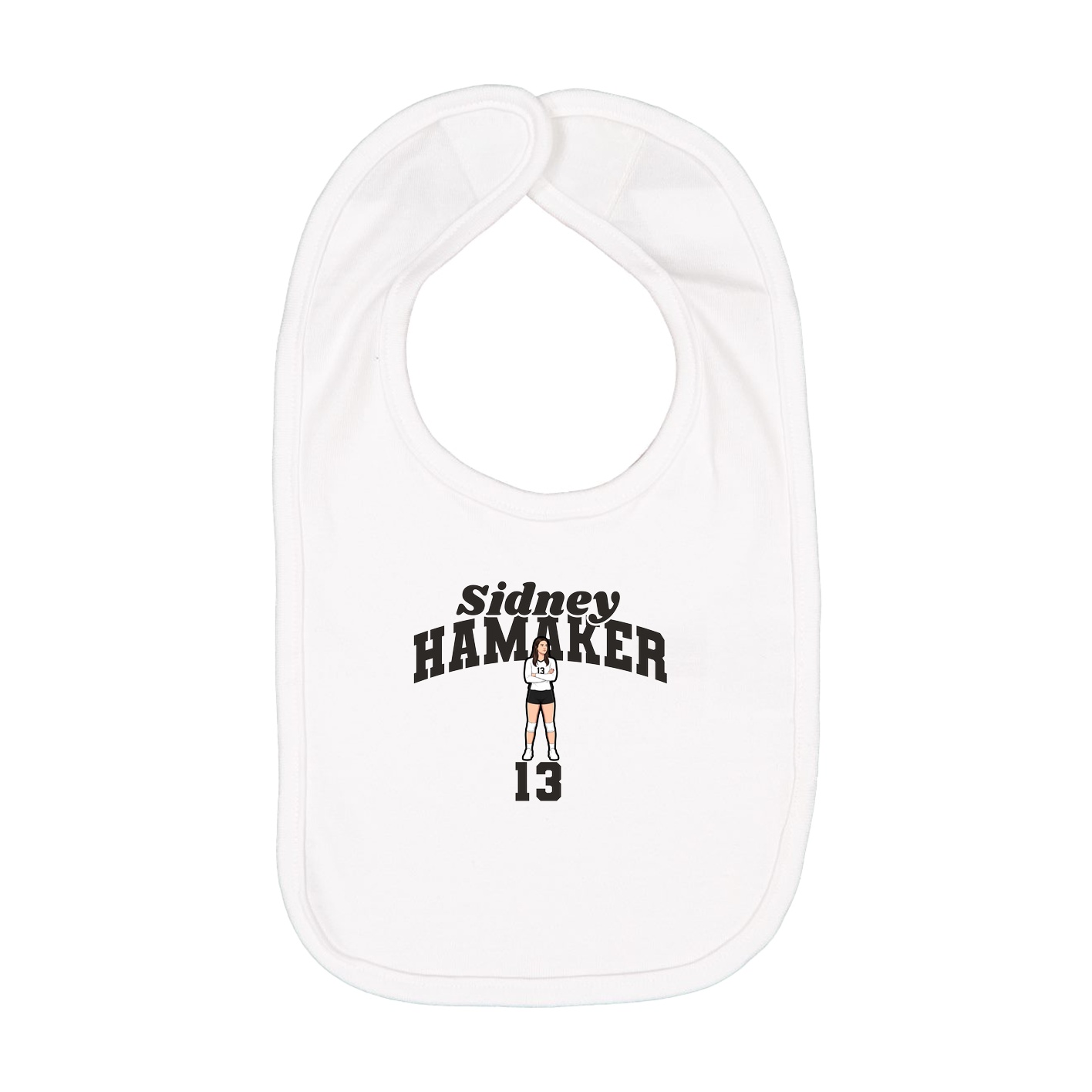 Infant Bib — Signature Arch in White