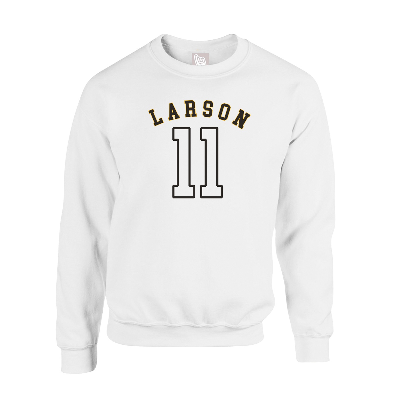Fleece Crew — Shirsey Arch in White