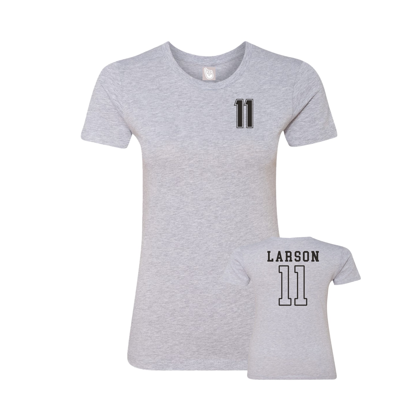 Womens Tee — Chest Back in Grey