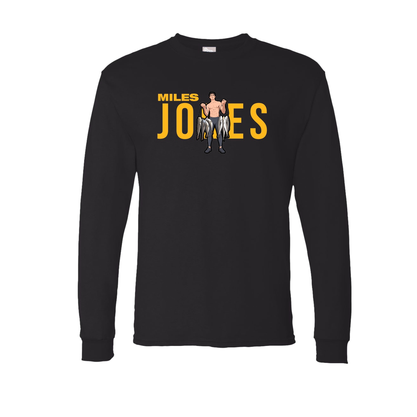 Long Sleeve Tee — Player Name in Black