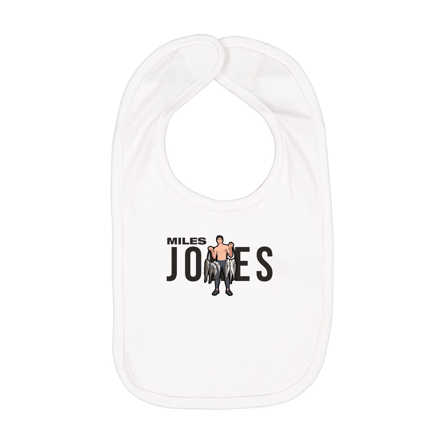 Infant Bib — Player Name in White