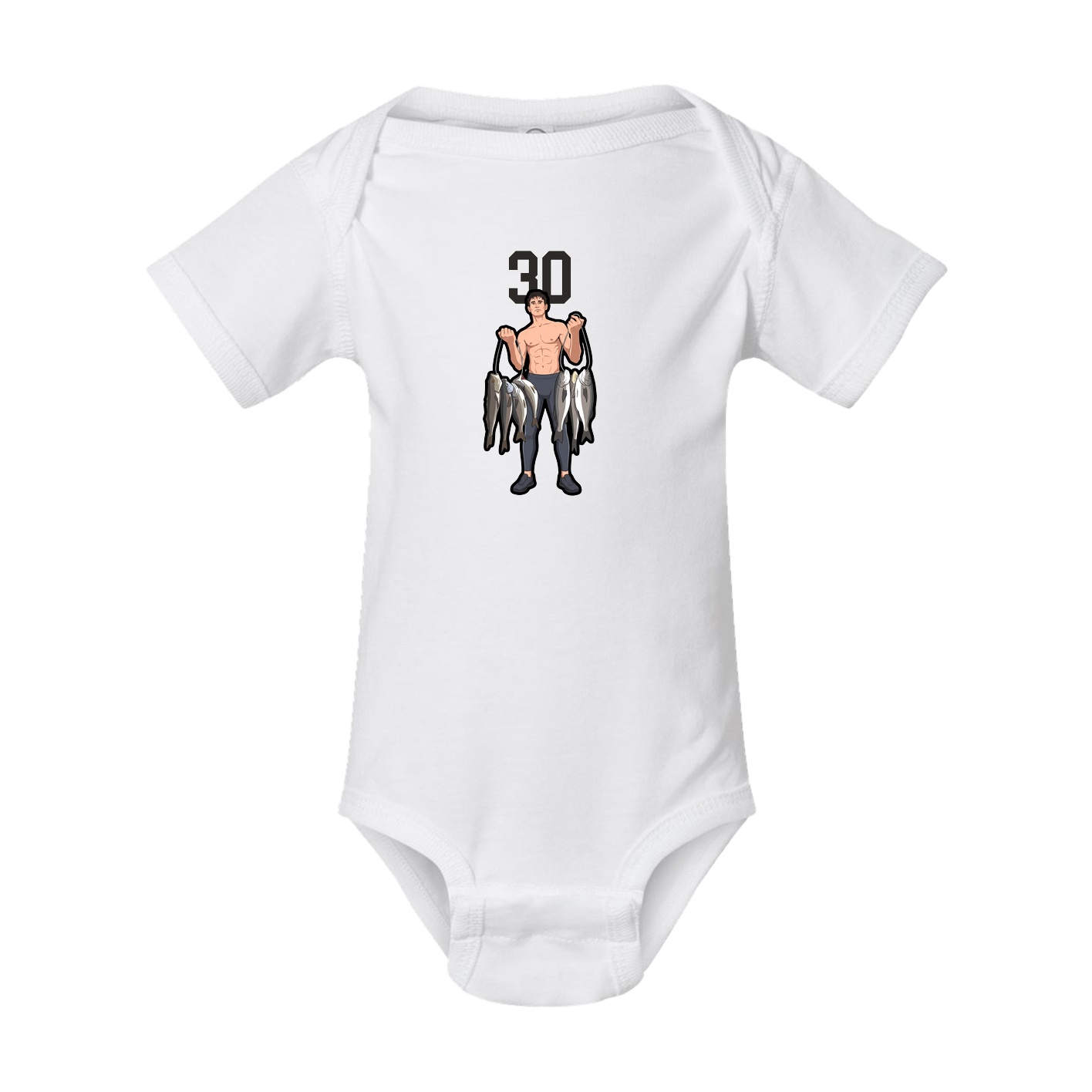 Baby Onesie — Number Top in White