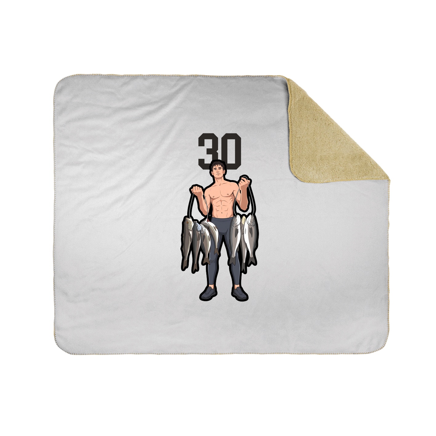 Throw Blanket — Number Top in White
