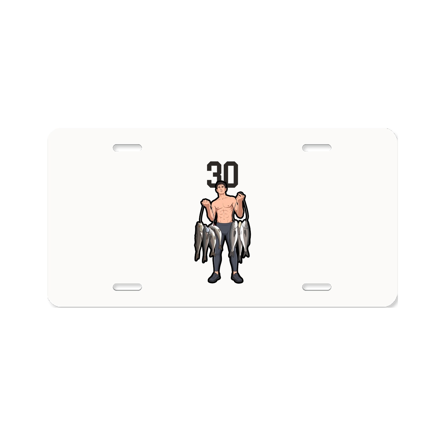 License Plate — Number Top in Classic