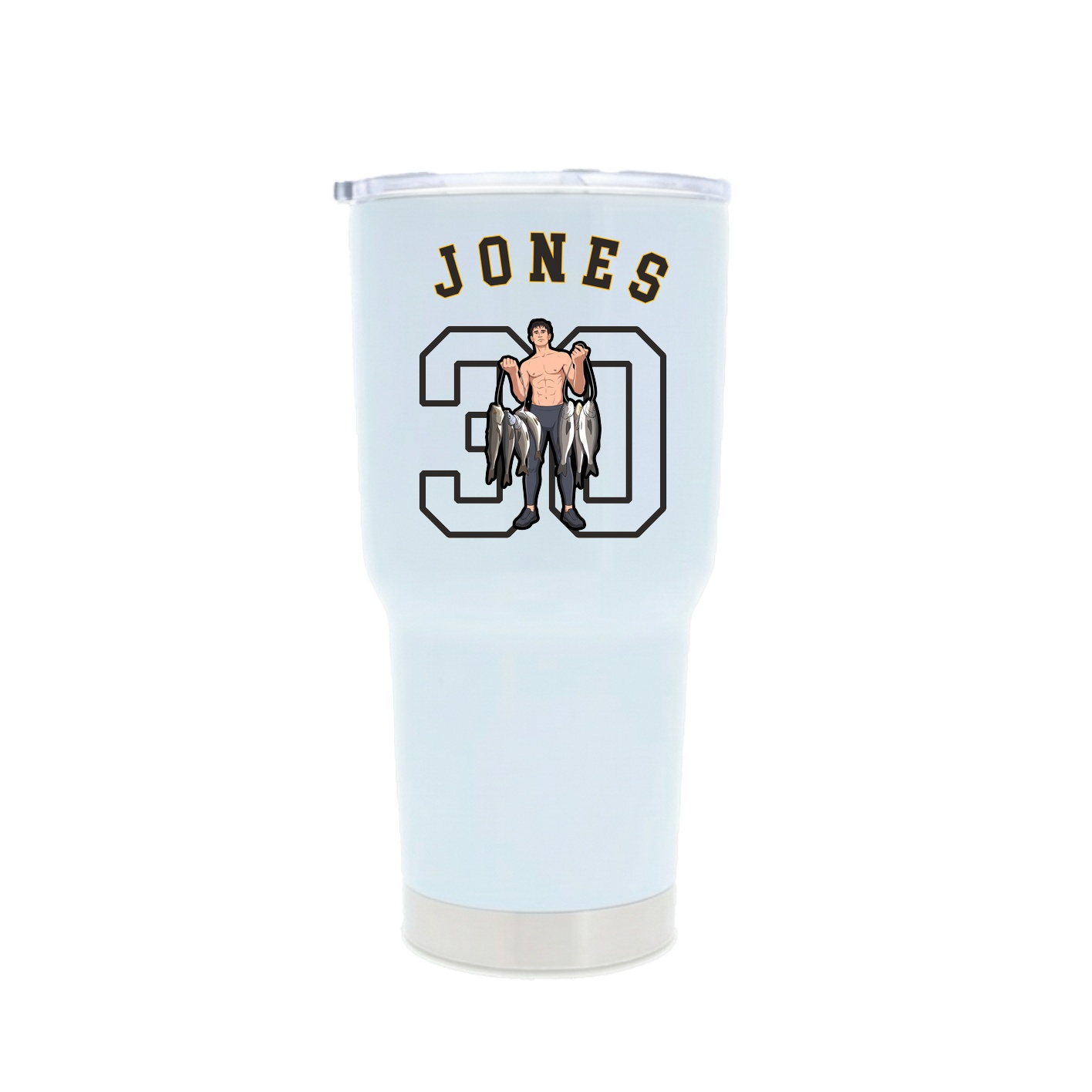 30oz Stainless Steel Tumbler — Shirsey Arch in White