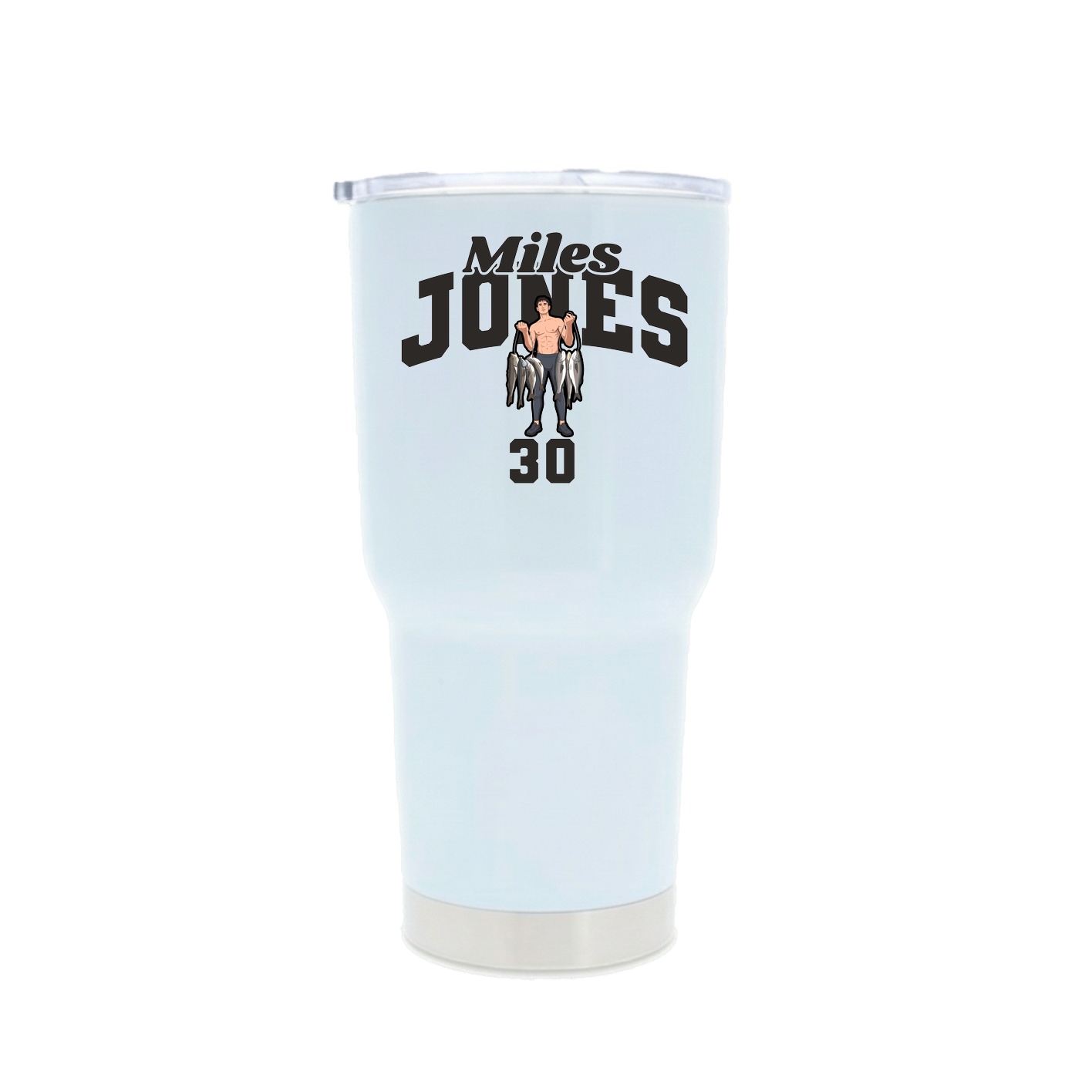 30oz Stainless Steel Tumbler — Signature Arch in White