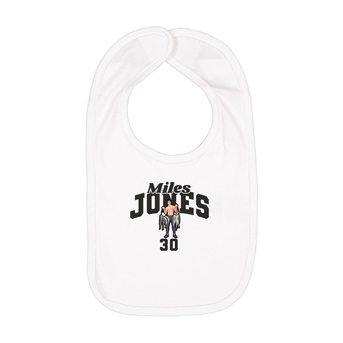 Infant Bib — Signature Arch in White