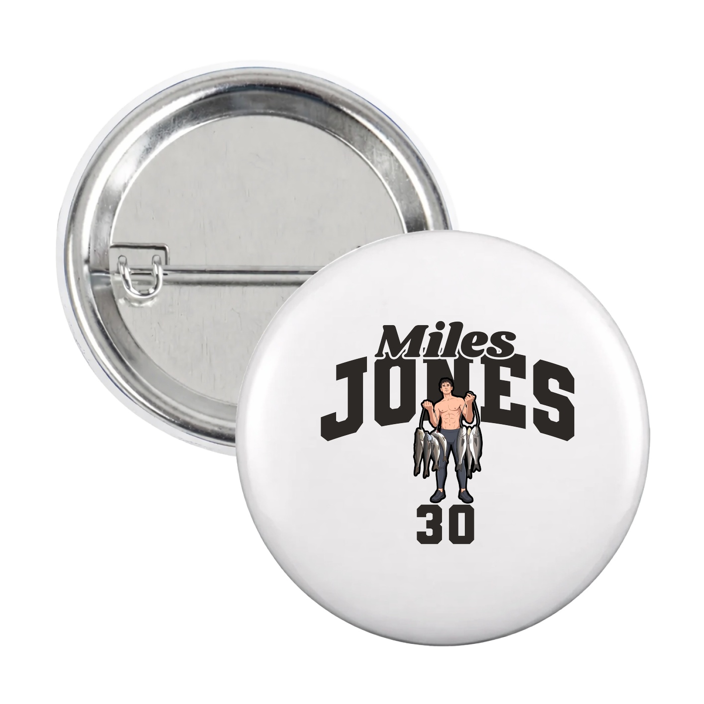 Game Day Button — Signature Arch in White