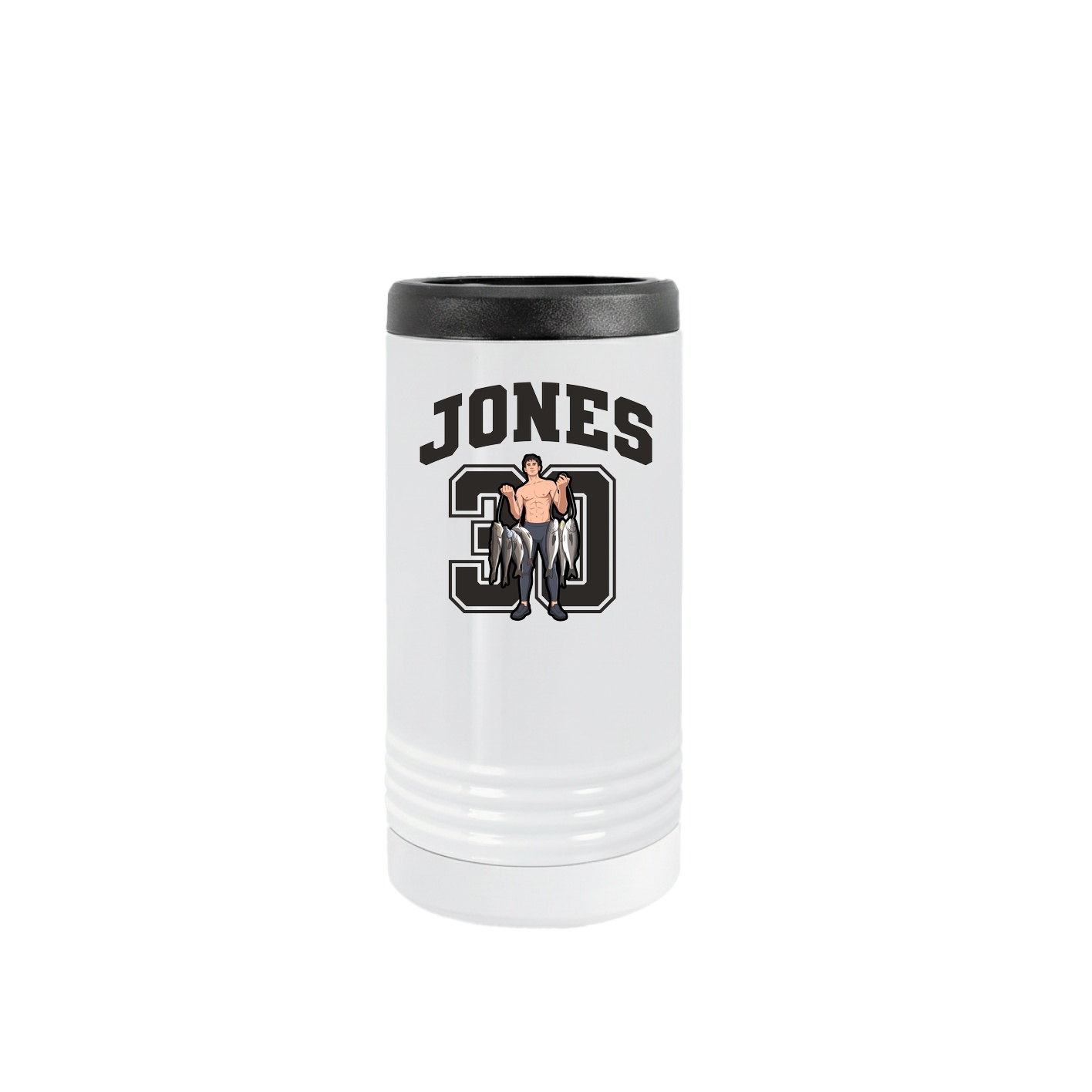 Slim Beverage Holder — Number in White