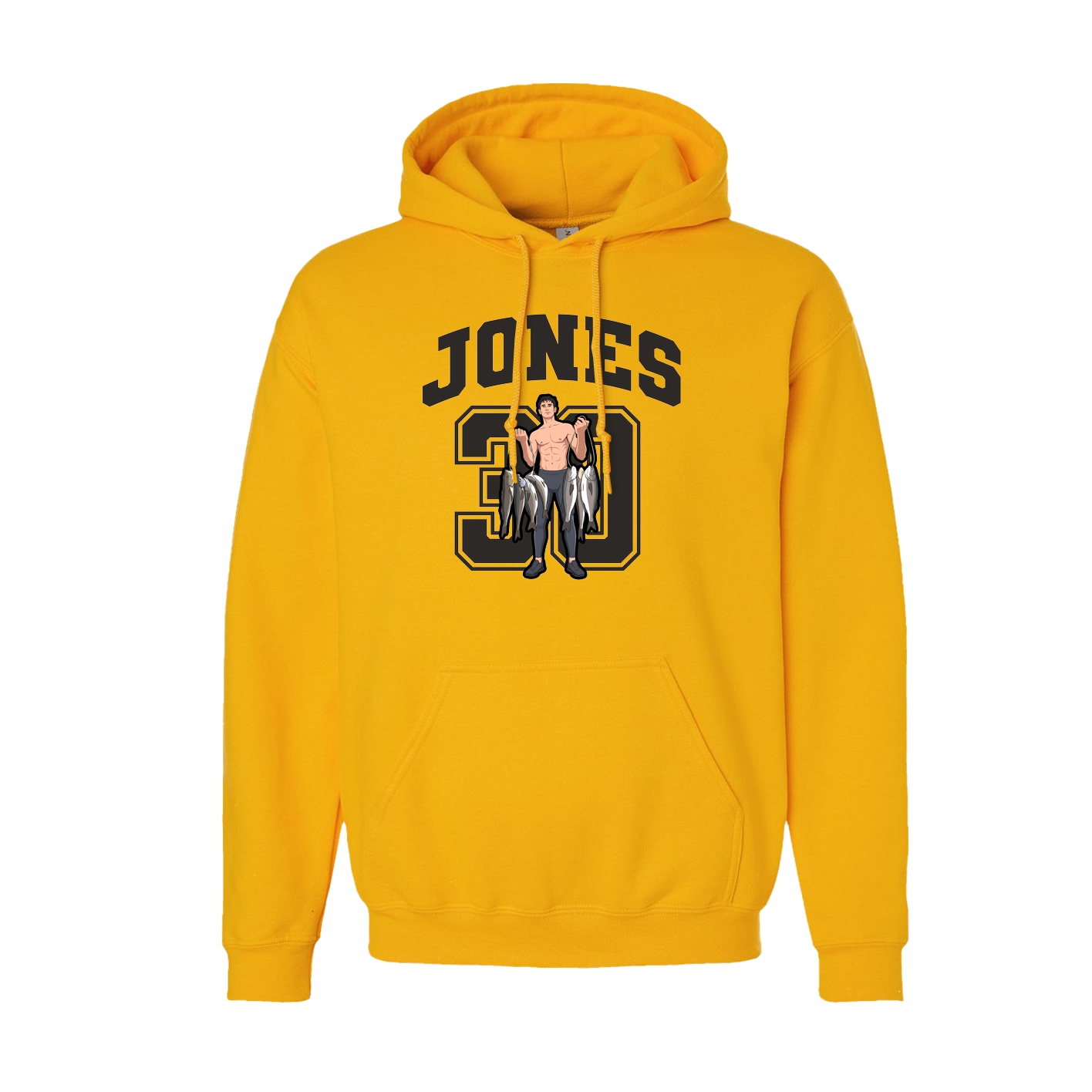 Youth Hoodie — Number in Gold