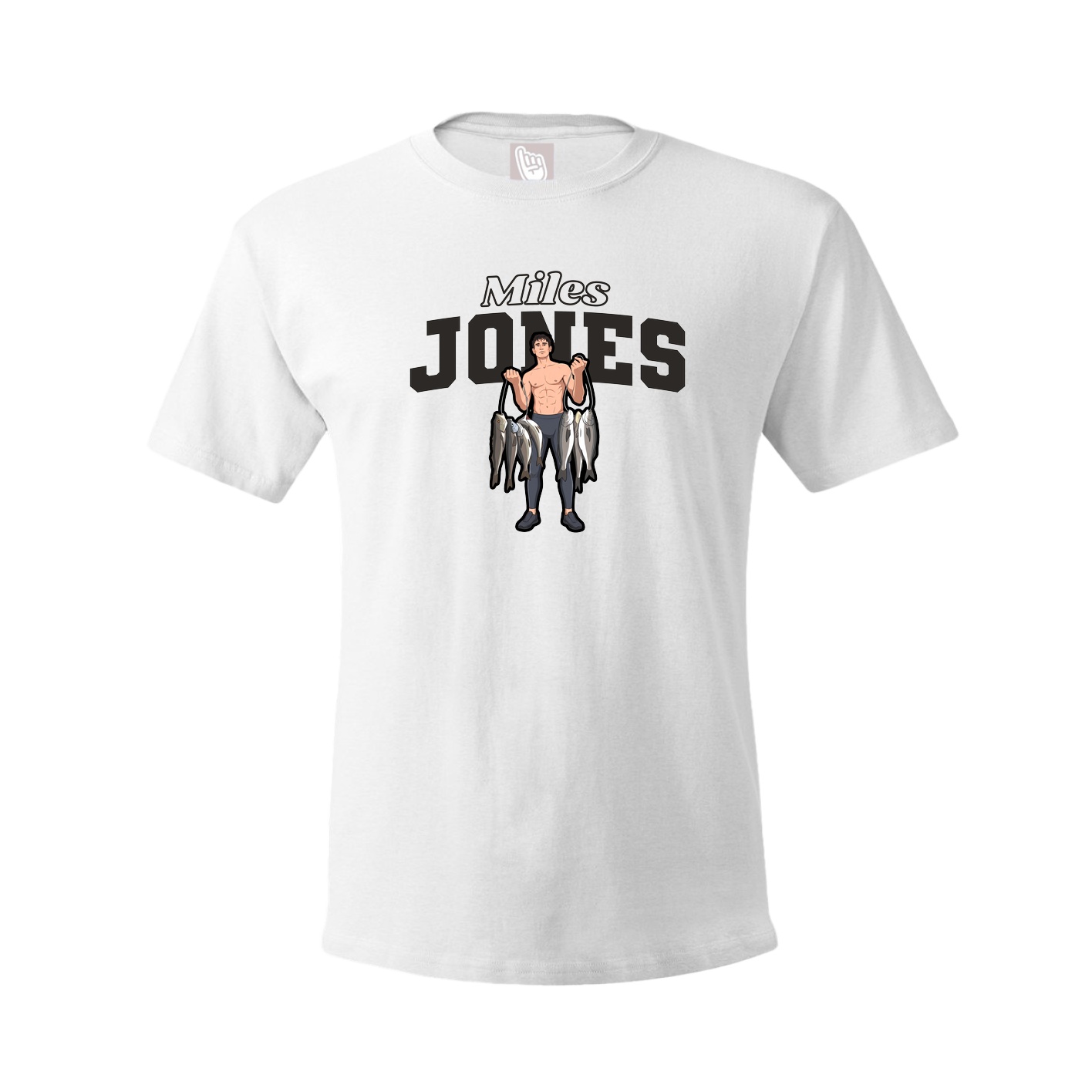 Youth Tee — Name Arch in White
