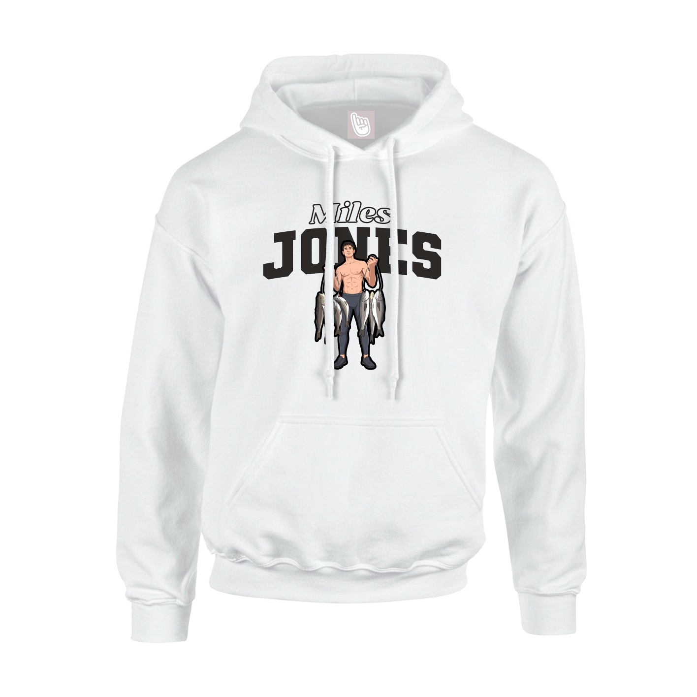 Hoodie — Name Arch in White
