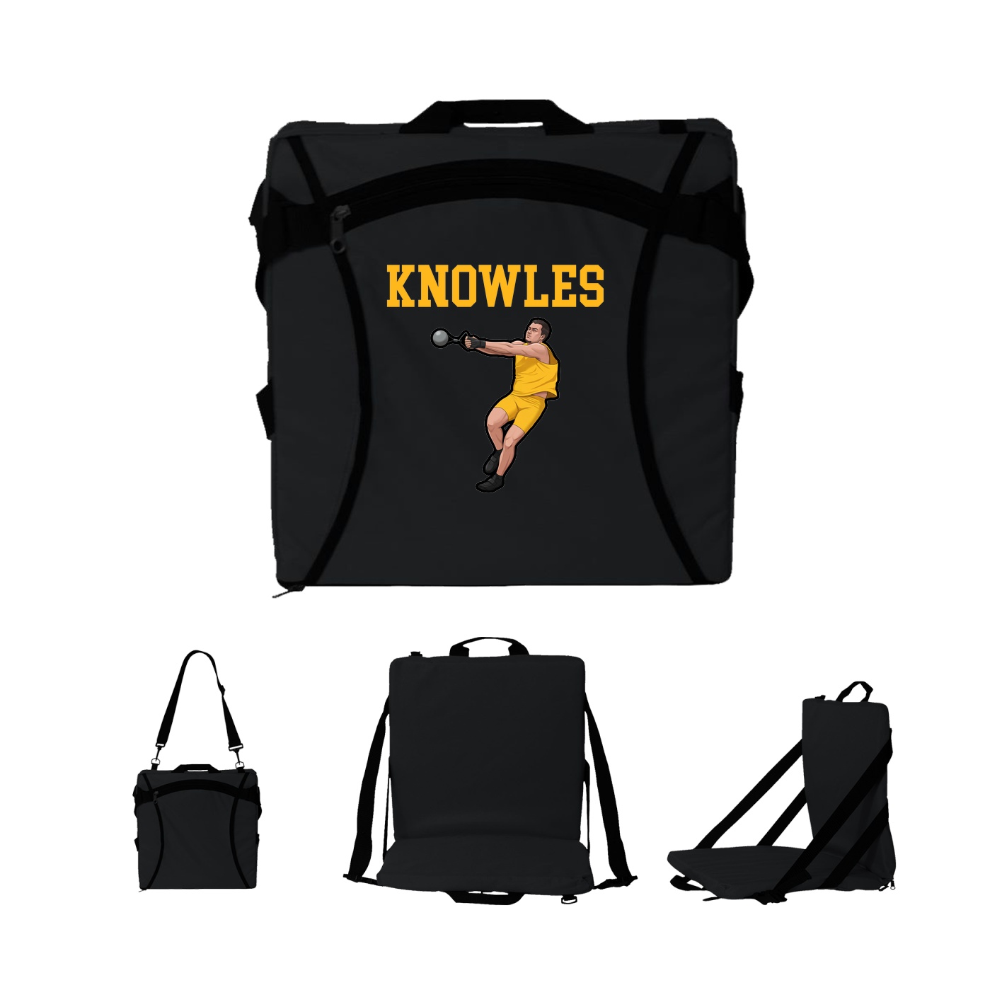 Folding Stadium Seat — Shirsey in Black