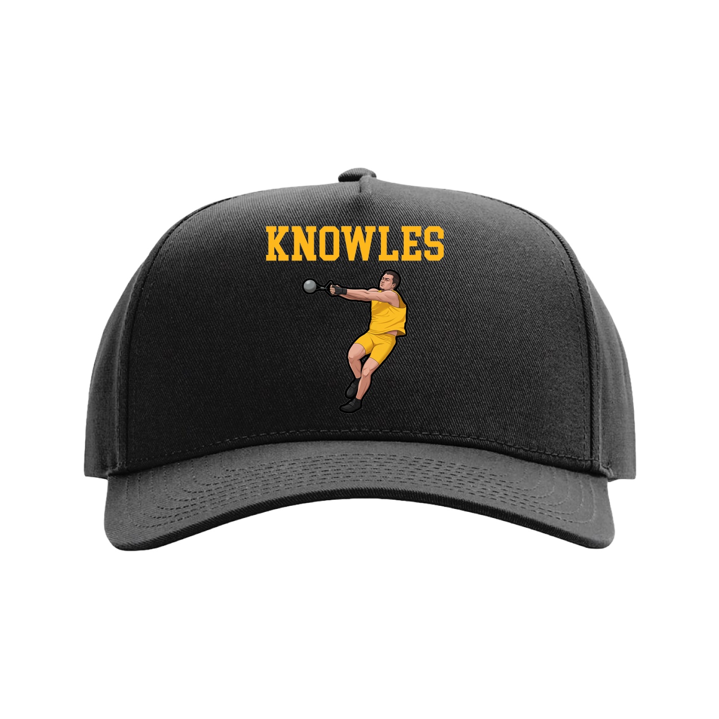 Full Fabric Five-Panel Champ Cap — Shirsey in Black