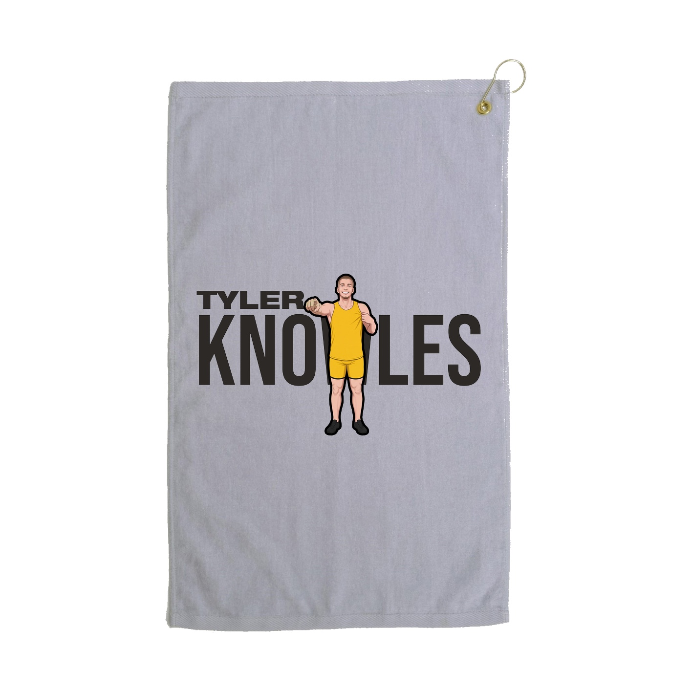 Golf Towel — Player Name in Grey