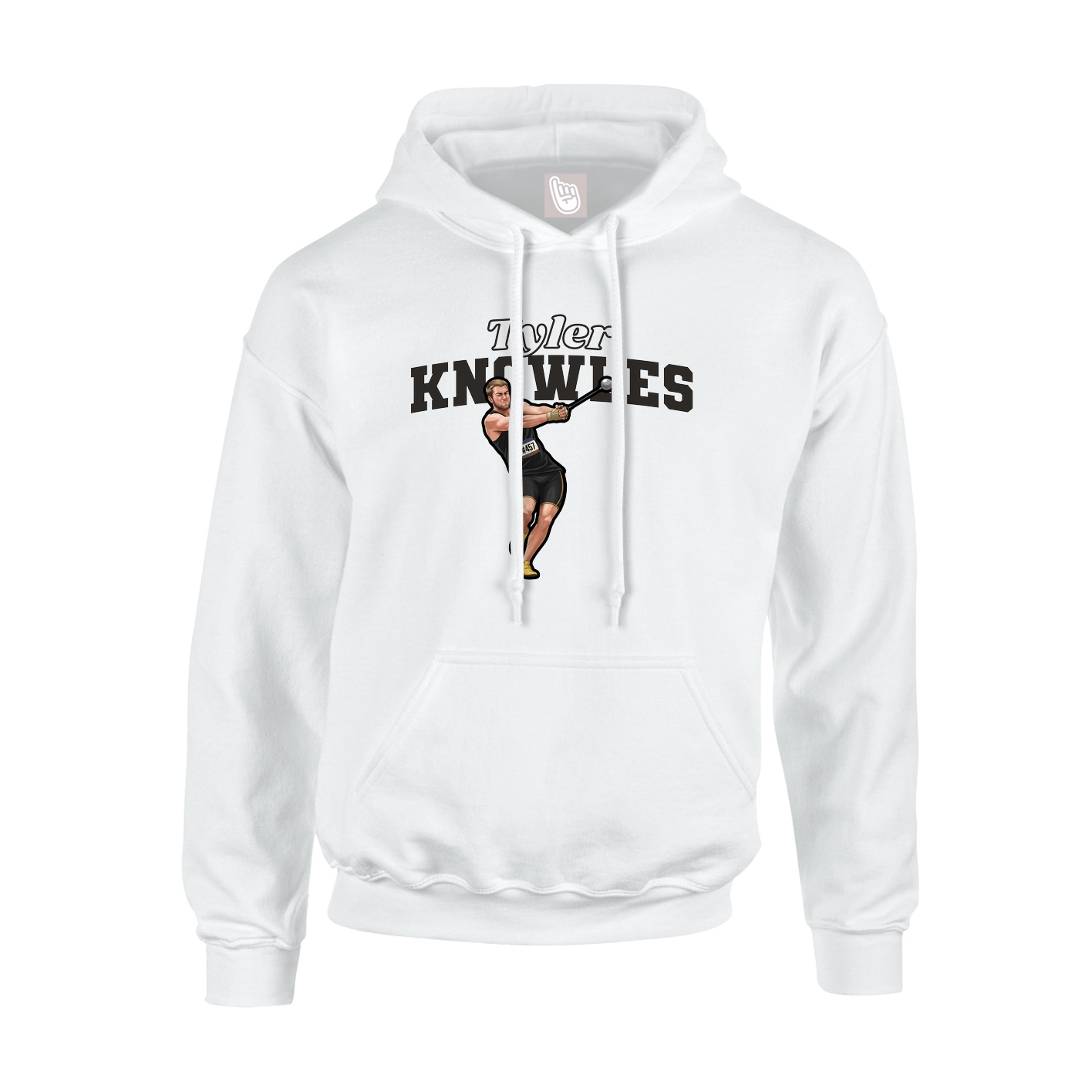 Hoodie — Name Arch in White