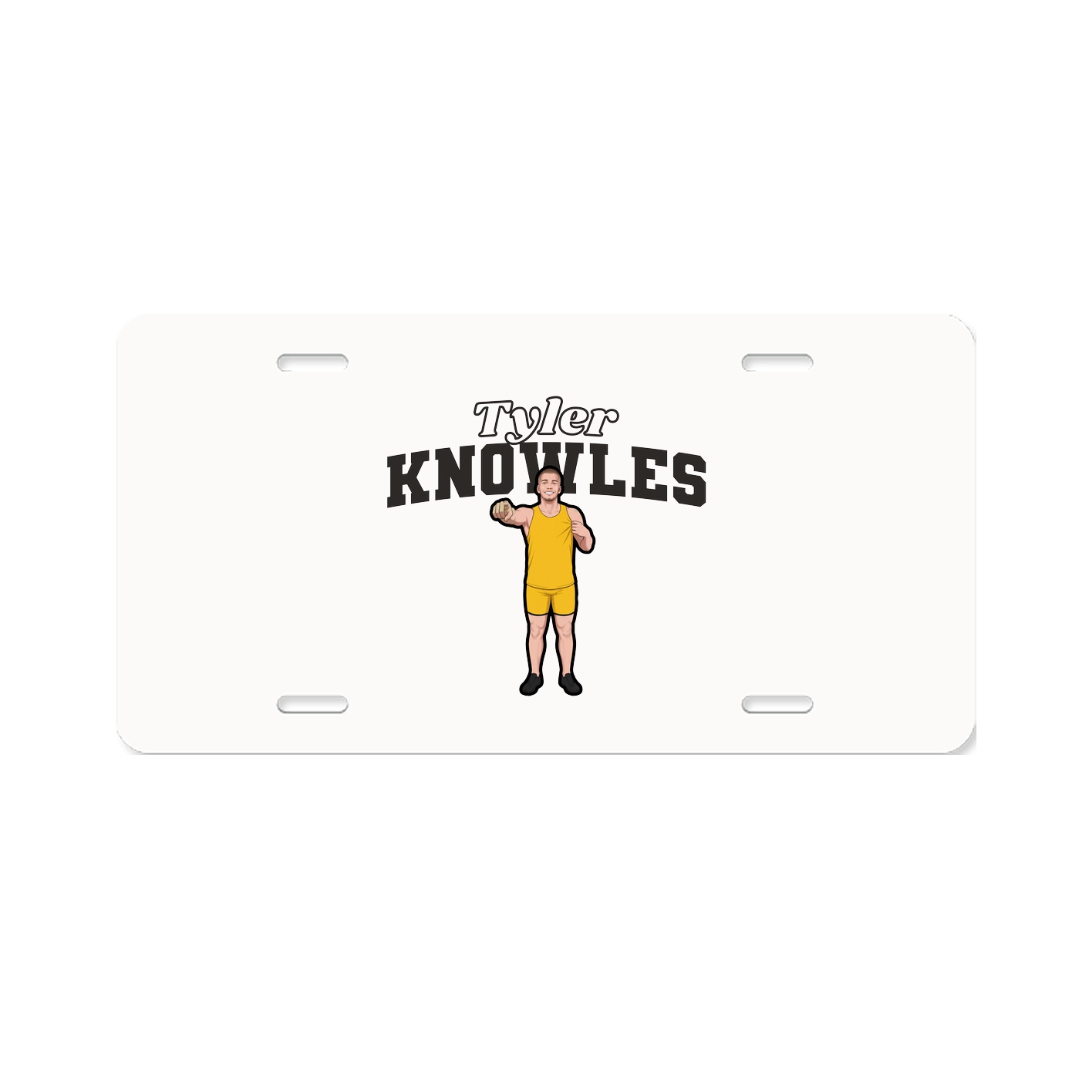 License Plate — Name Arch in Classic