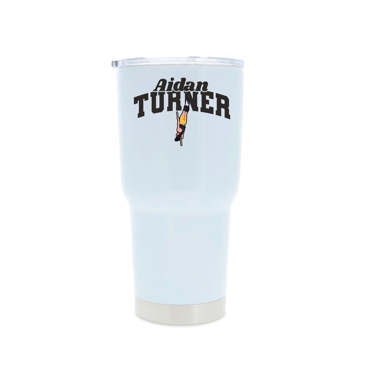 30oz Stainless Steel Tumbler — Signature Arch in White