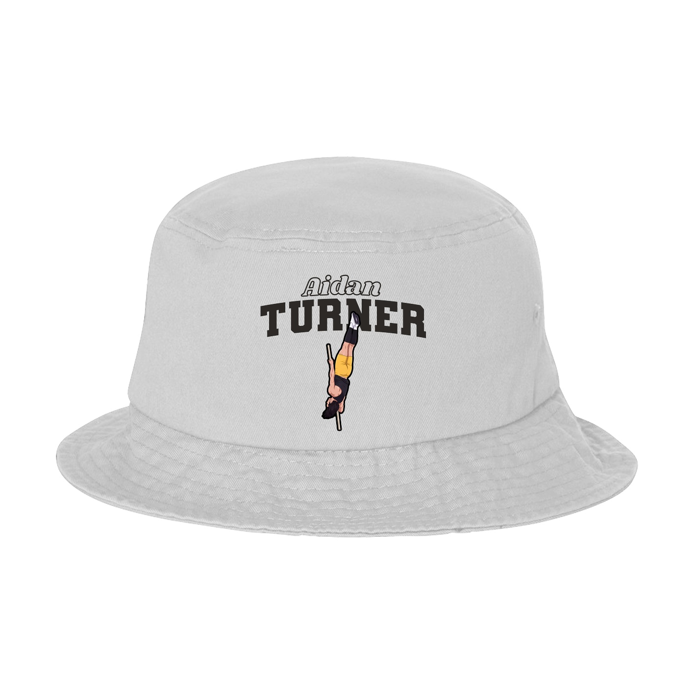 Bucket Cap — Name Arch in White
