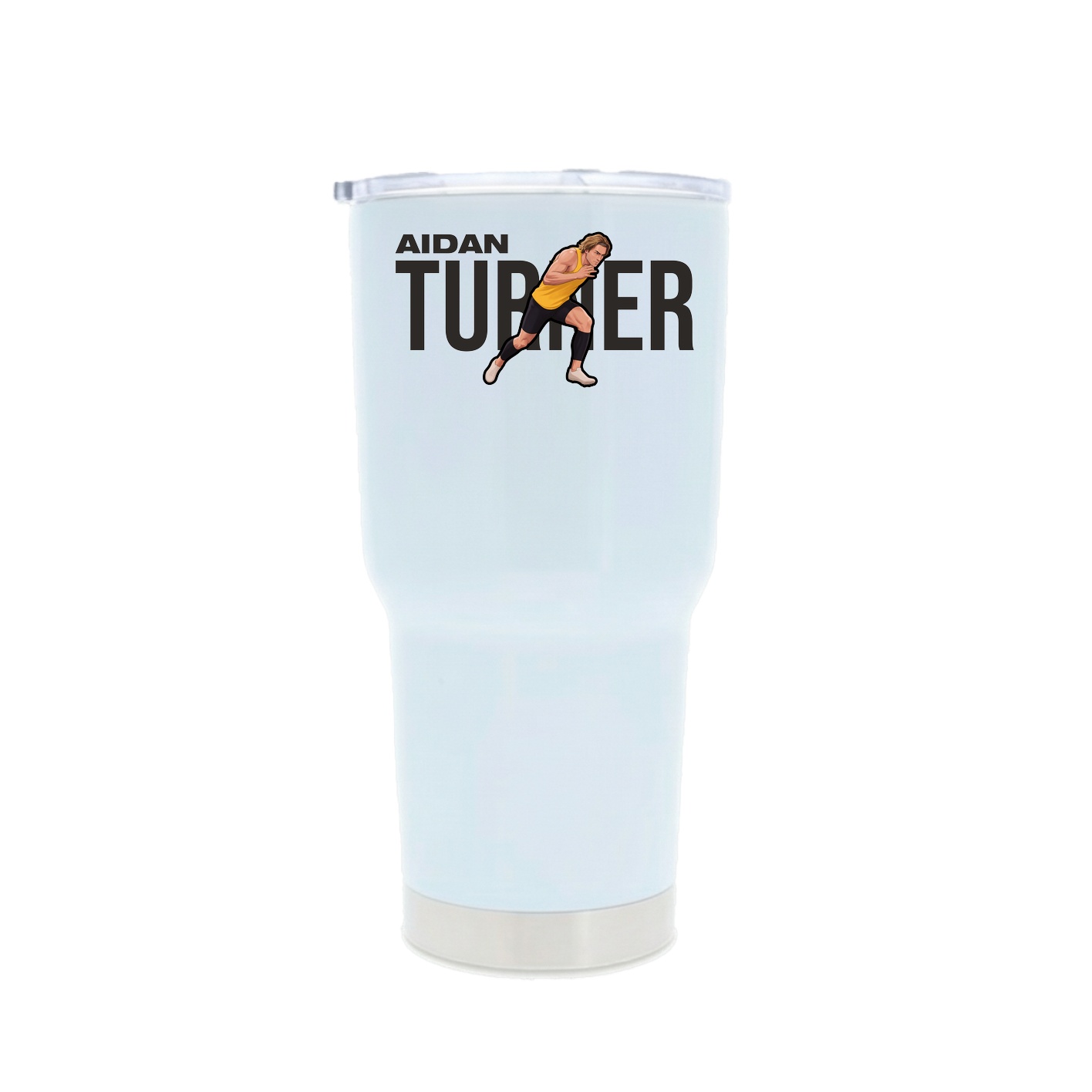30oz Stainless Steel Tumbler — Player Name in White
