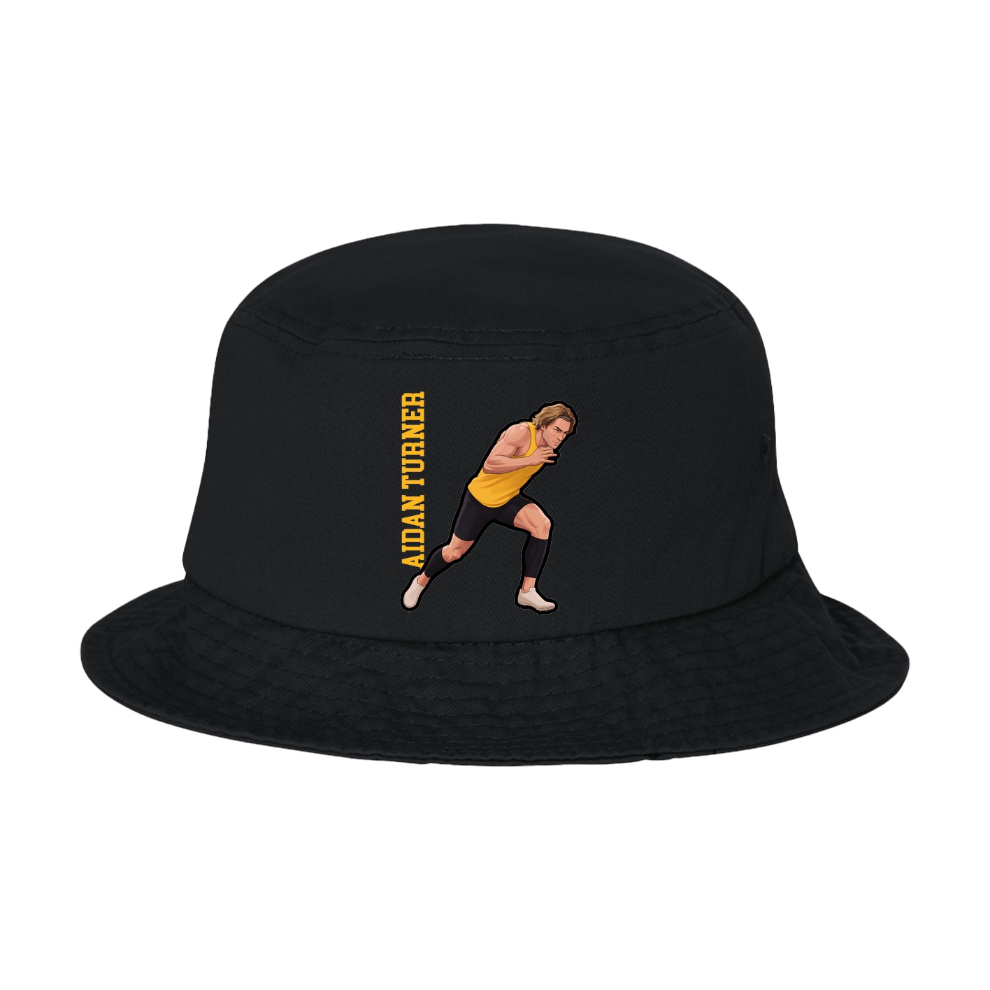 Bucket Cap — Name Vertical in Black