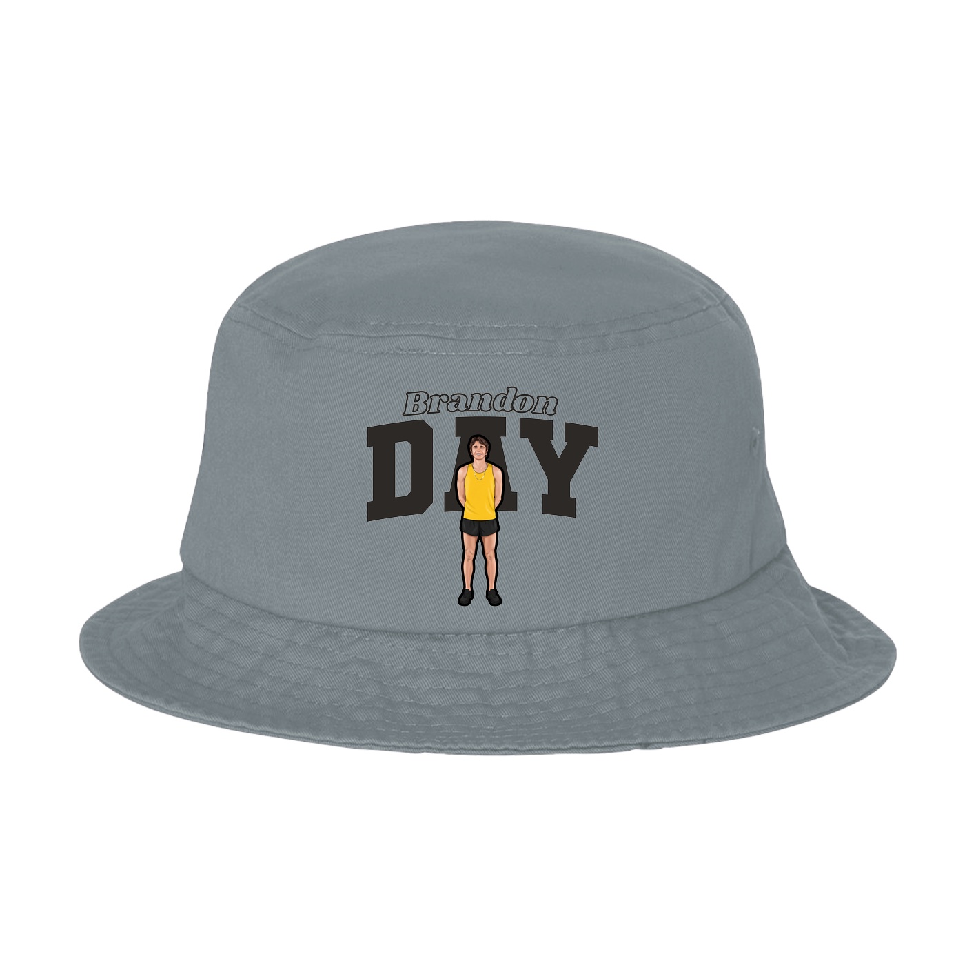 Bucket Cap — Name Arch in Grey