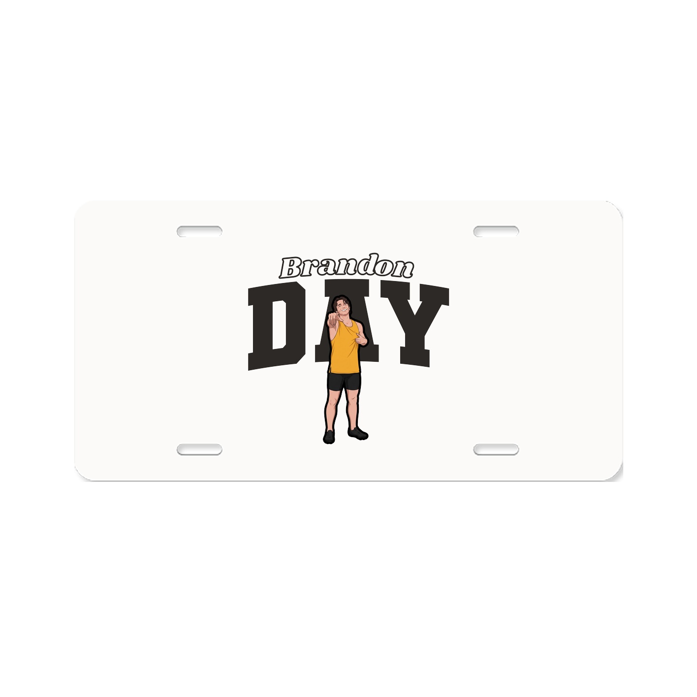 License Plate — Name Arch in Classic