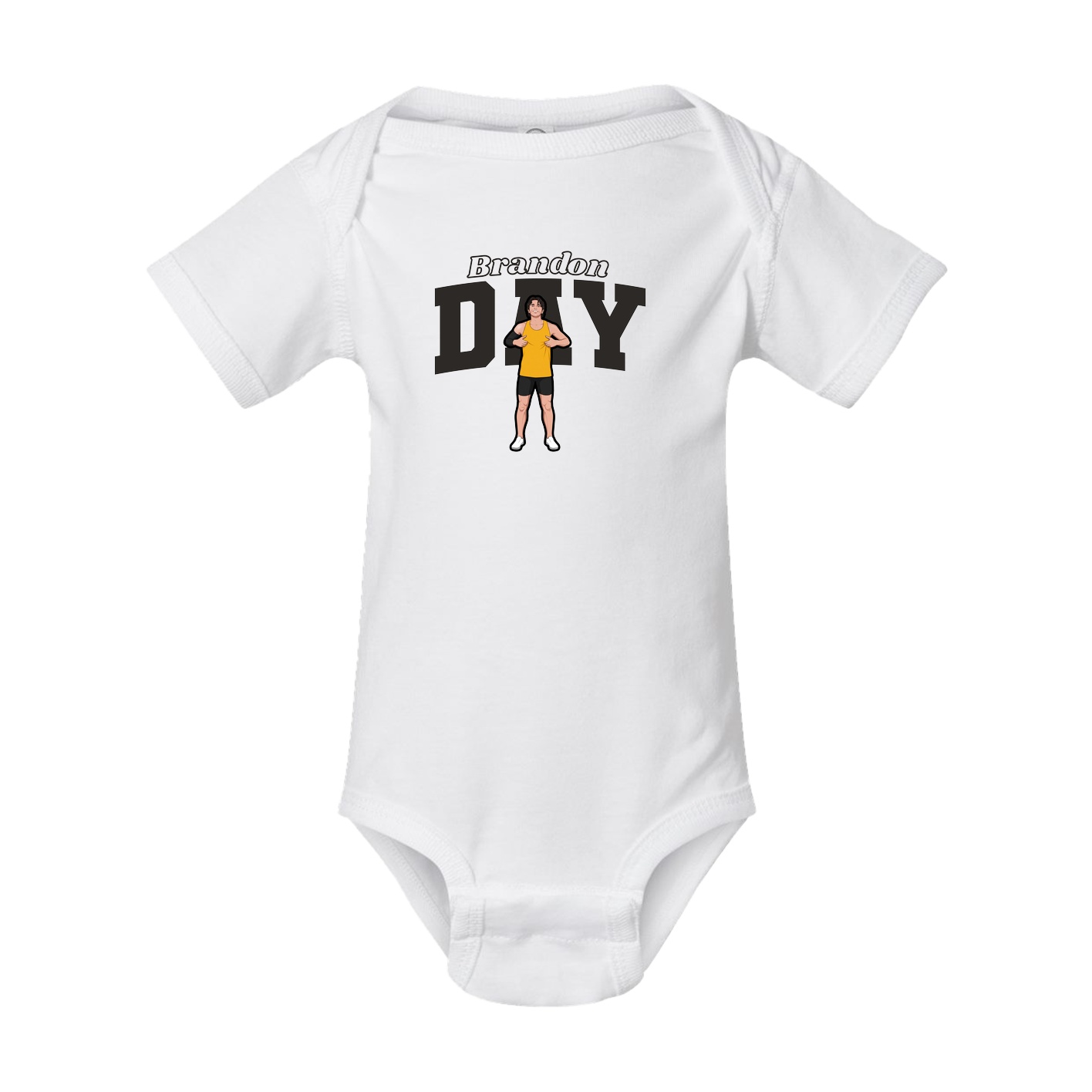 Baby Onesie — Name Arch in White