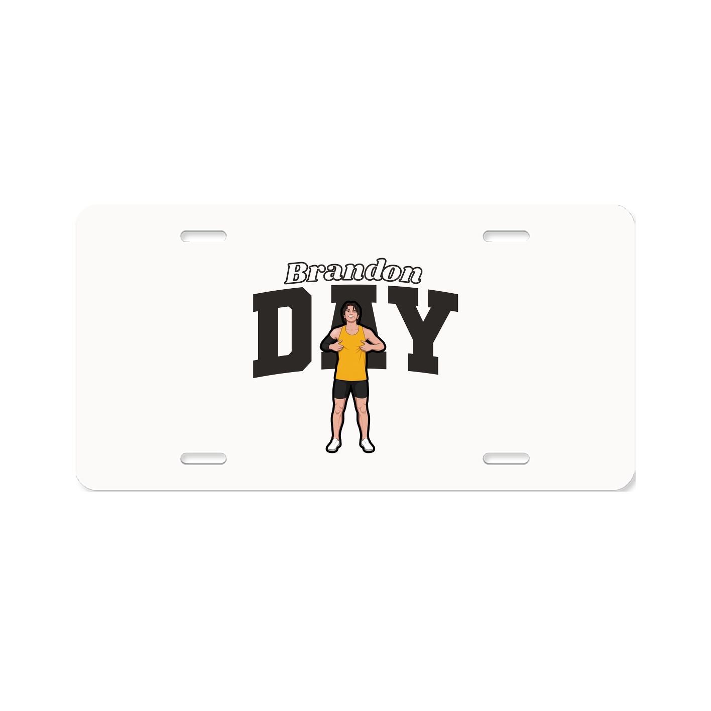 License Plate — Name Arch in Classic