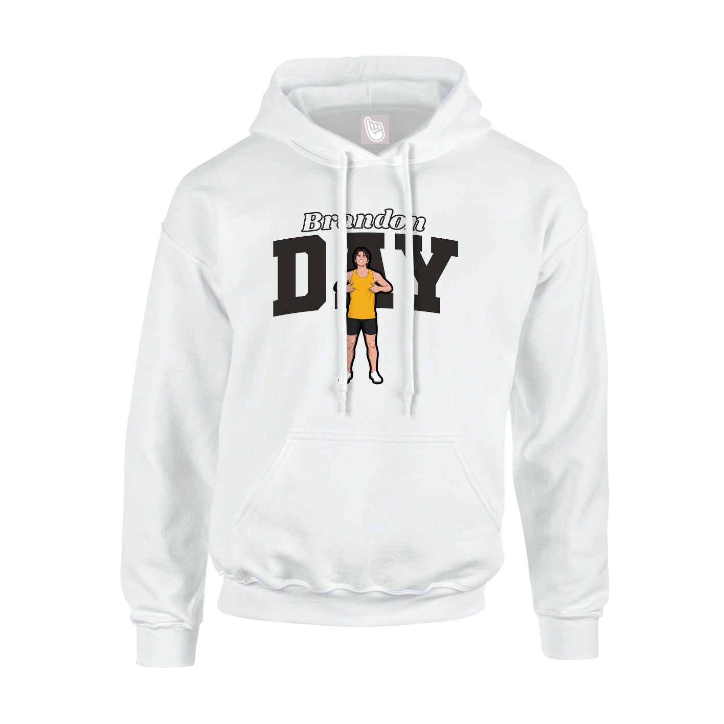 Hoodie — Name Arch in White