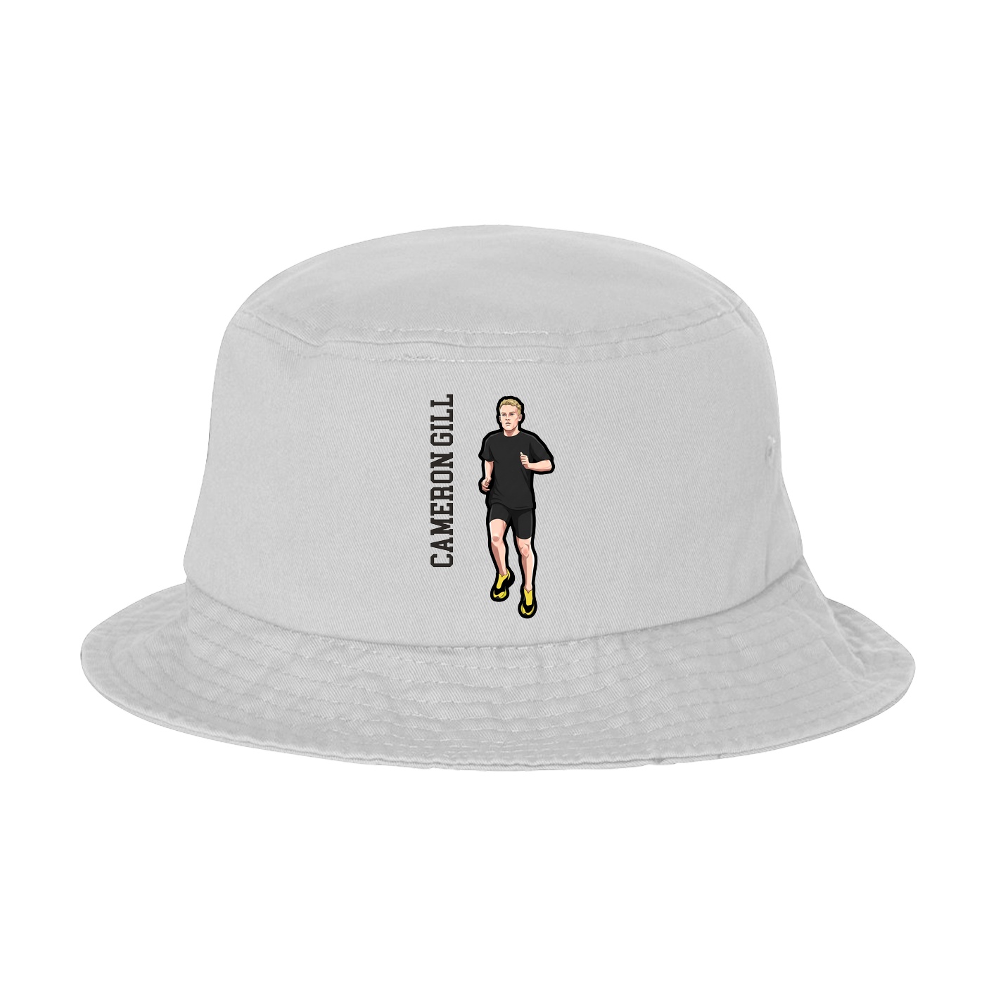 Bucket Cap — Name Vertical in White