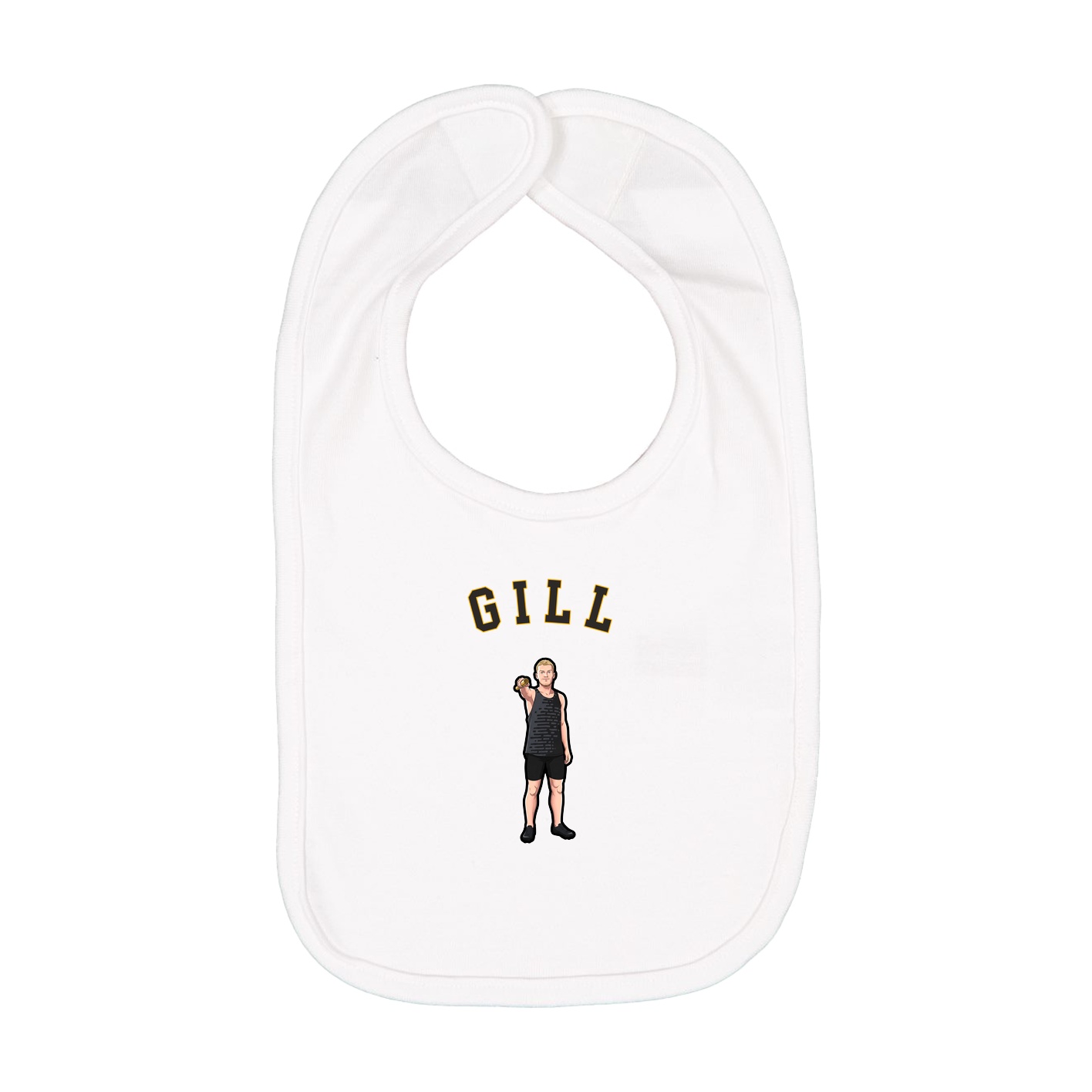 Infant Bib — Shirsey Arch in White