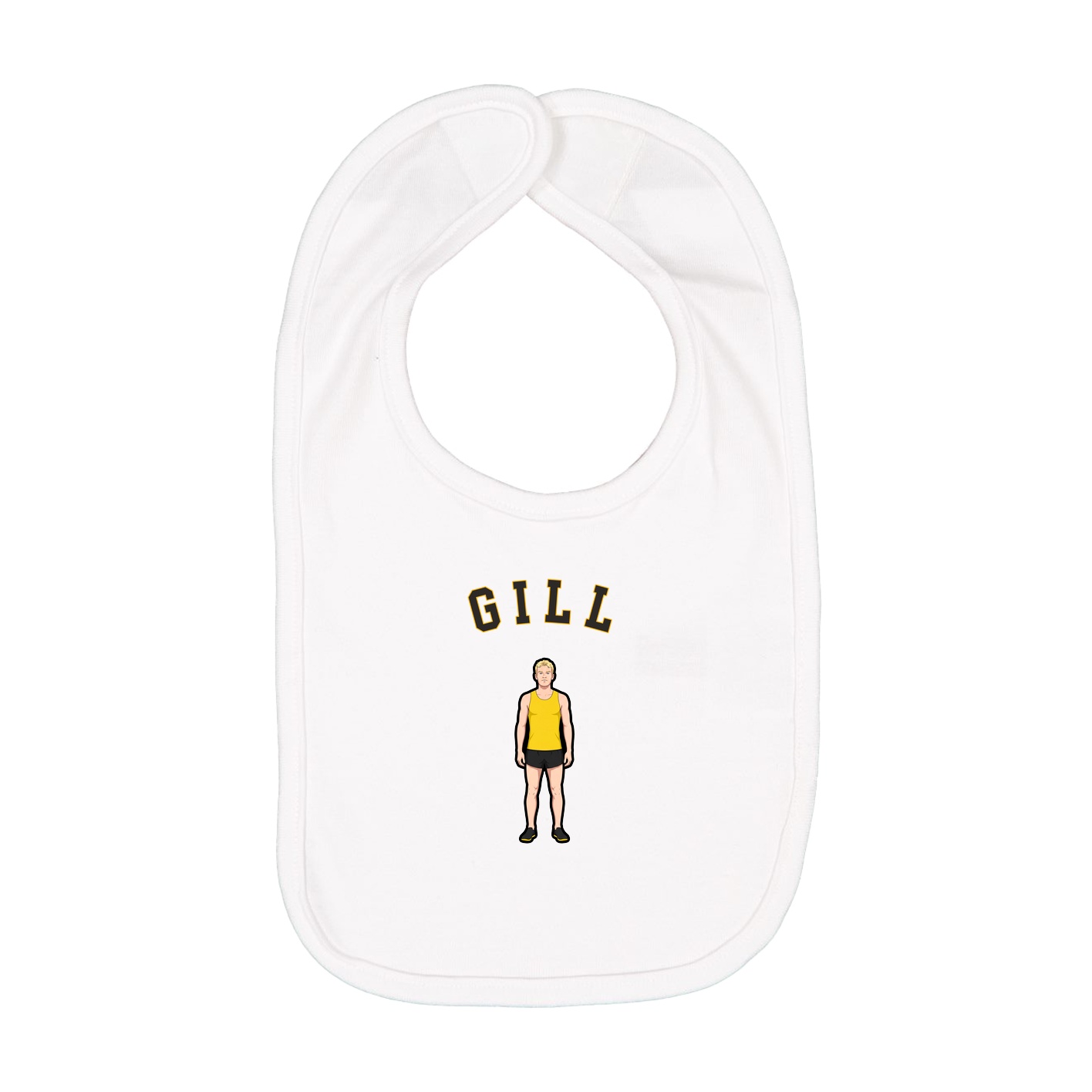 Infant Bib — Shirsey Arch in White