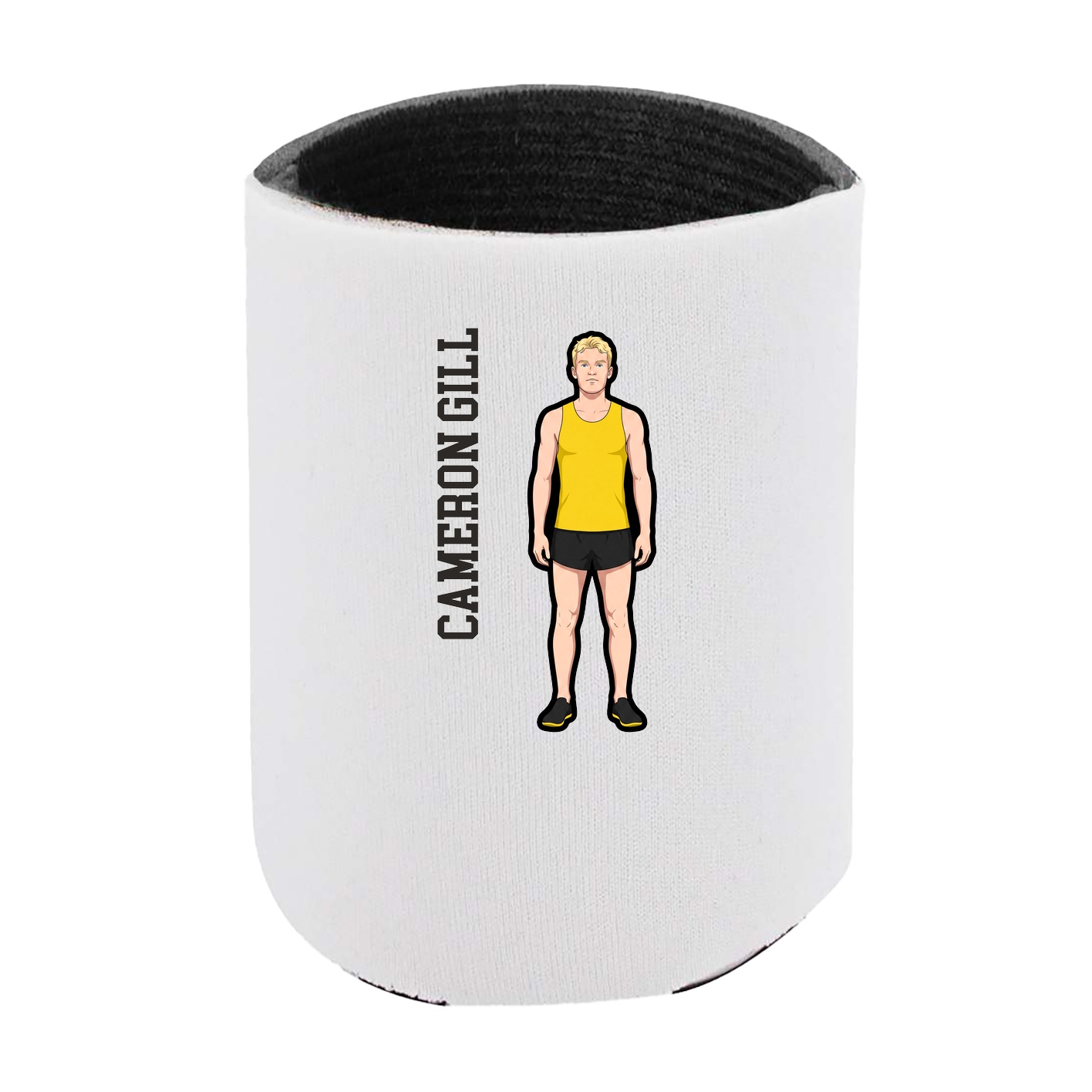 Can Holder — Name Vertical in White