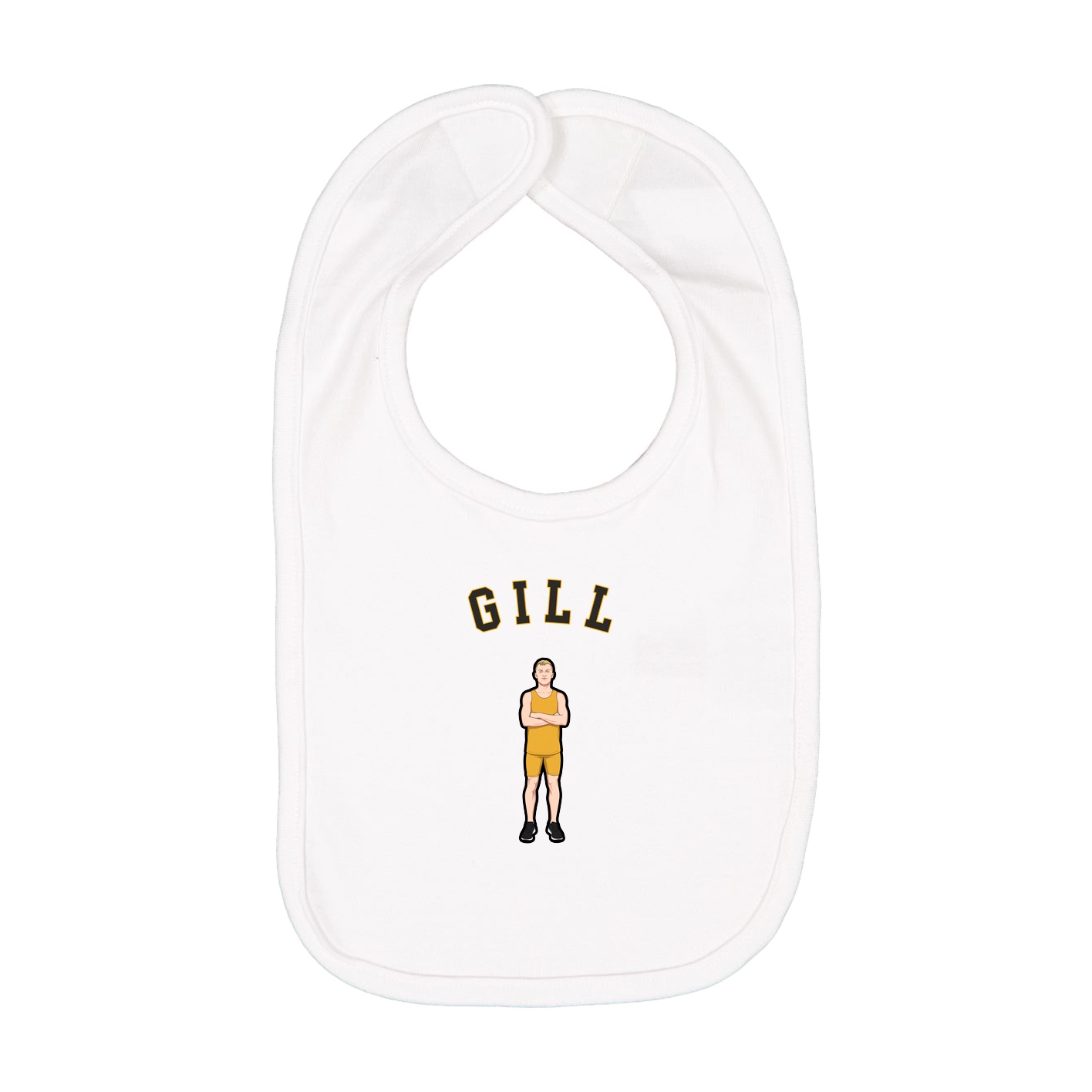 Infant Bib — Shirsey Arch in White