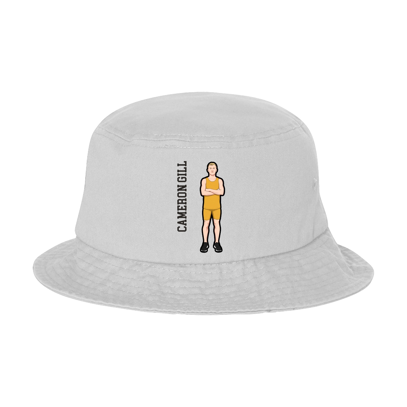 Bucket Cap — Name Vertical in White