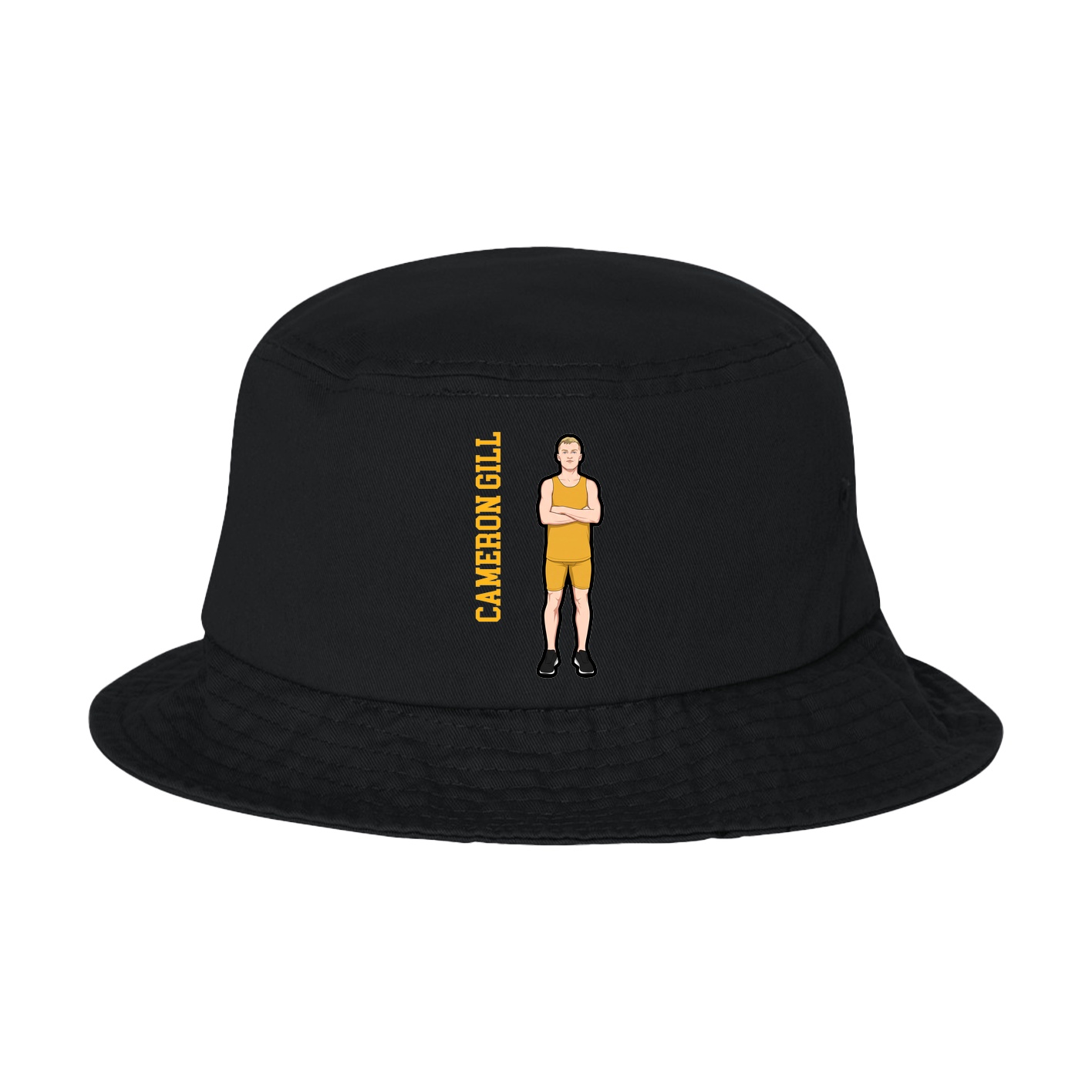 Bucket Cap — Name Vertical in Black