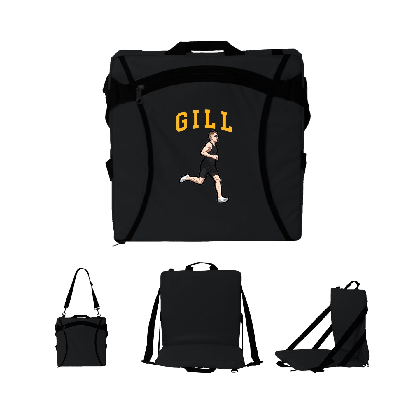 Folding Stadium Seat — Shirsey in Black