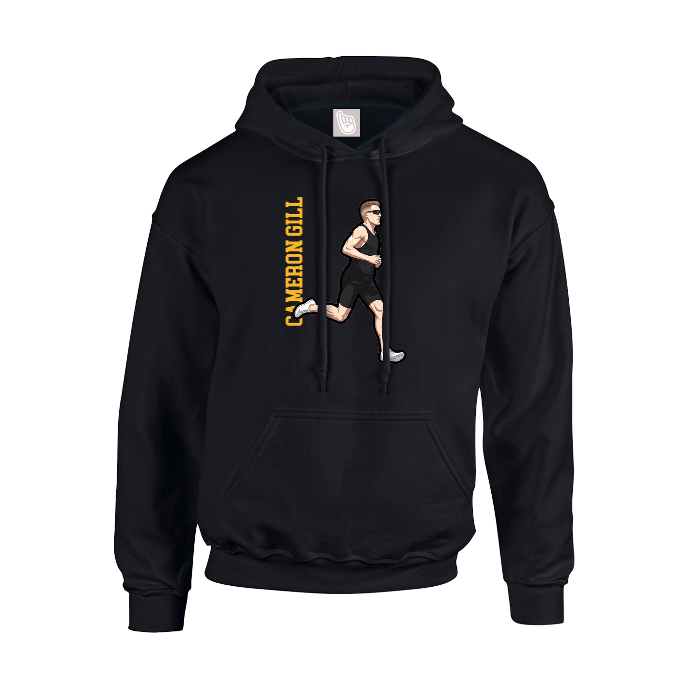 Hoodie — Name Vertical in Black